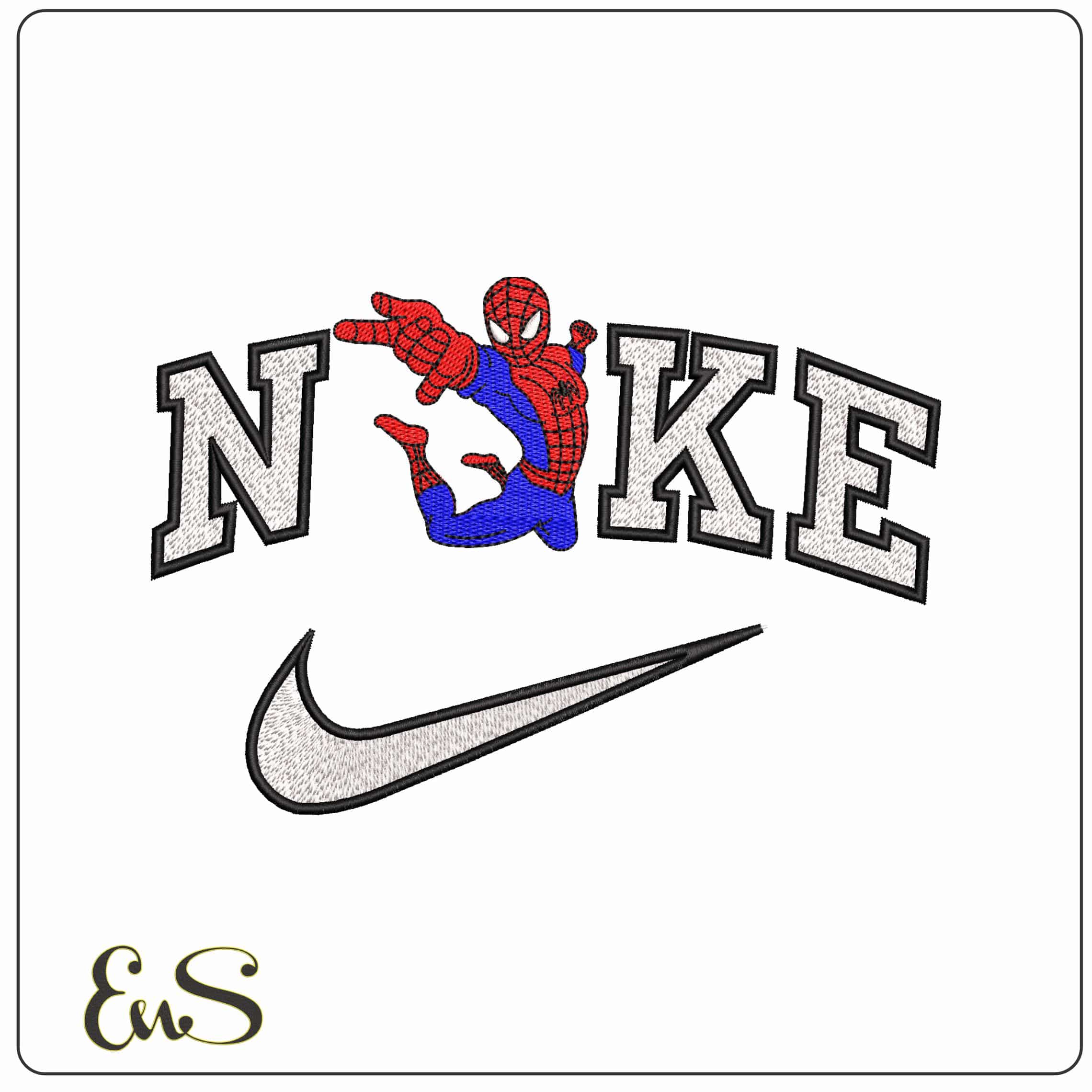 Nike Spiderman Web Swinging Marvel Comic  - Elegant embroidery design file-instant download