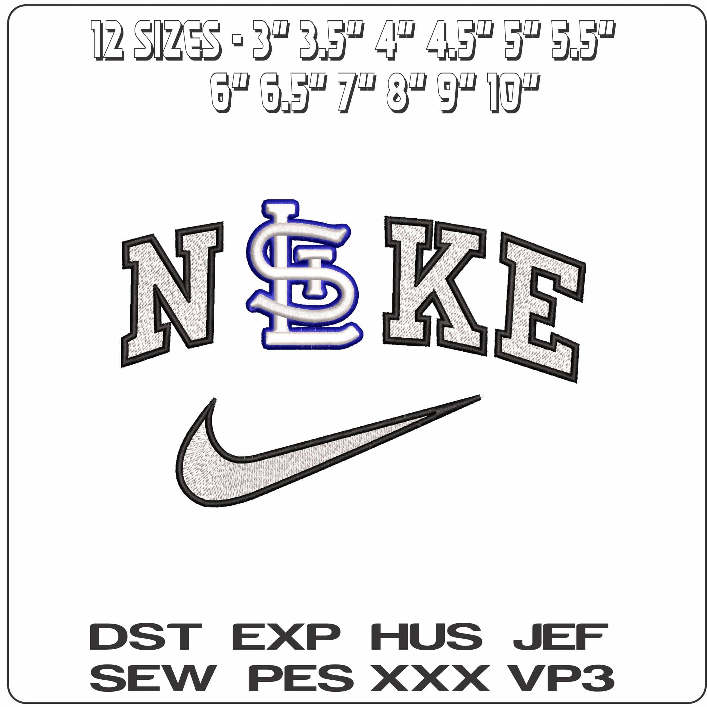 Nike St Louis Cardinals 3d  - Elegant embroidery design file-instant download — view 2