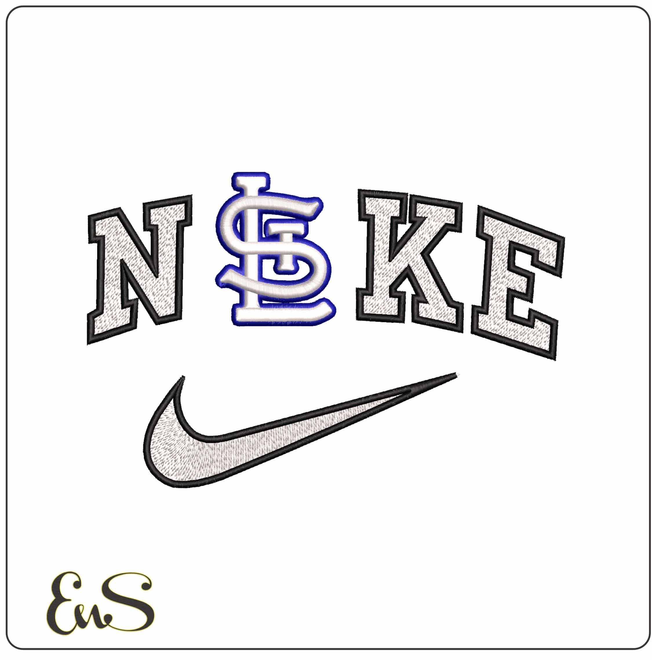 Nike St Louis Cardinals 3d  - Elegant embroidery design file-instant download