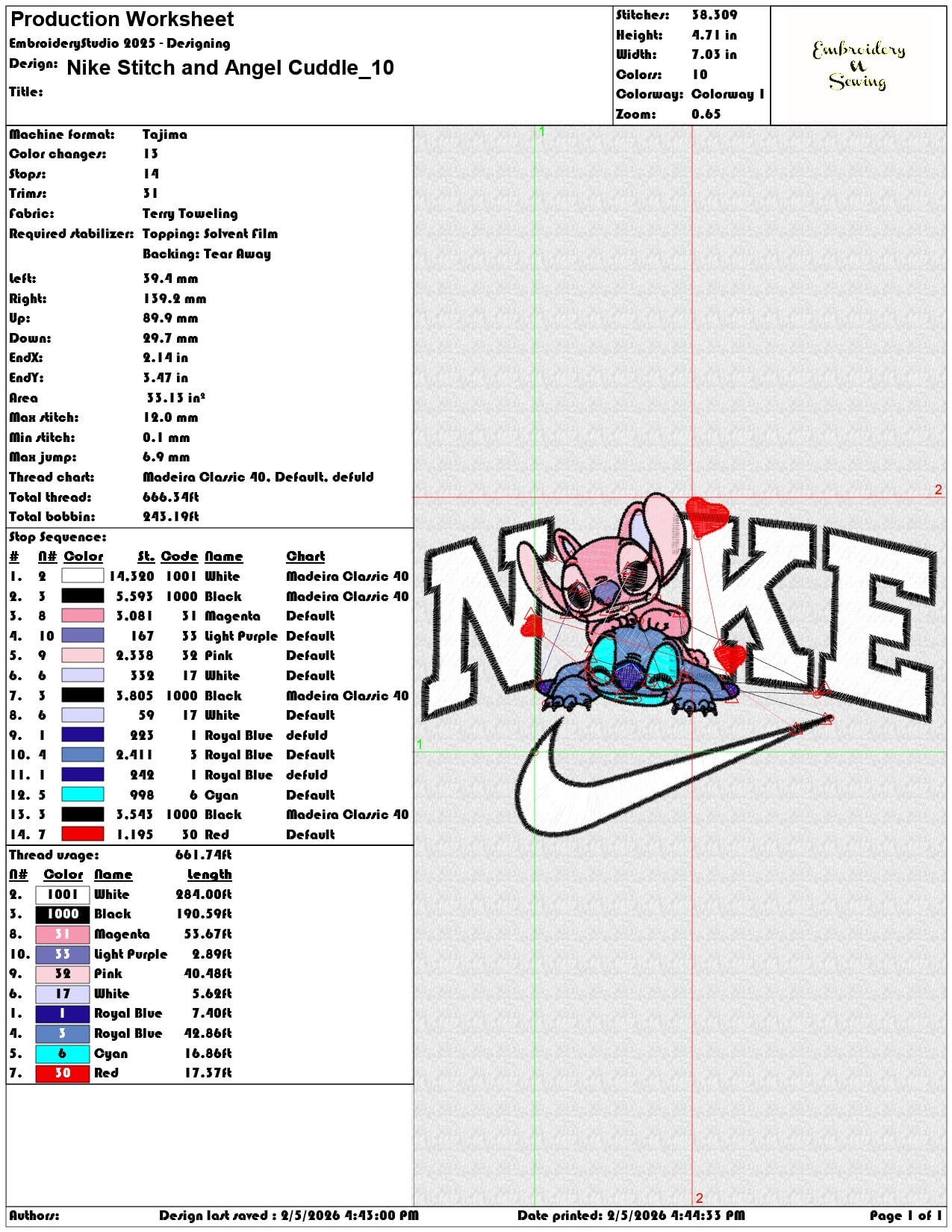Nike Stitch and Angel Cuddle  - Elegant embroidery design file-instant download — view 3