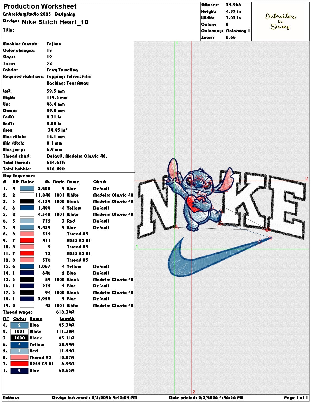 Nike Stitch Heart  - Elegant embroidery design file-instant download — view 3