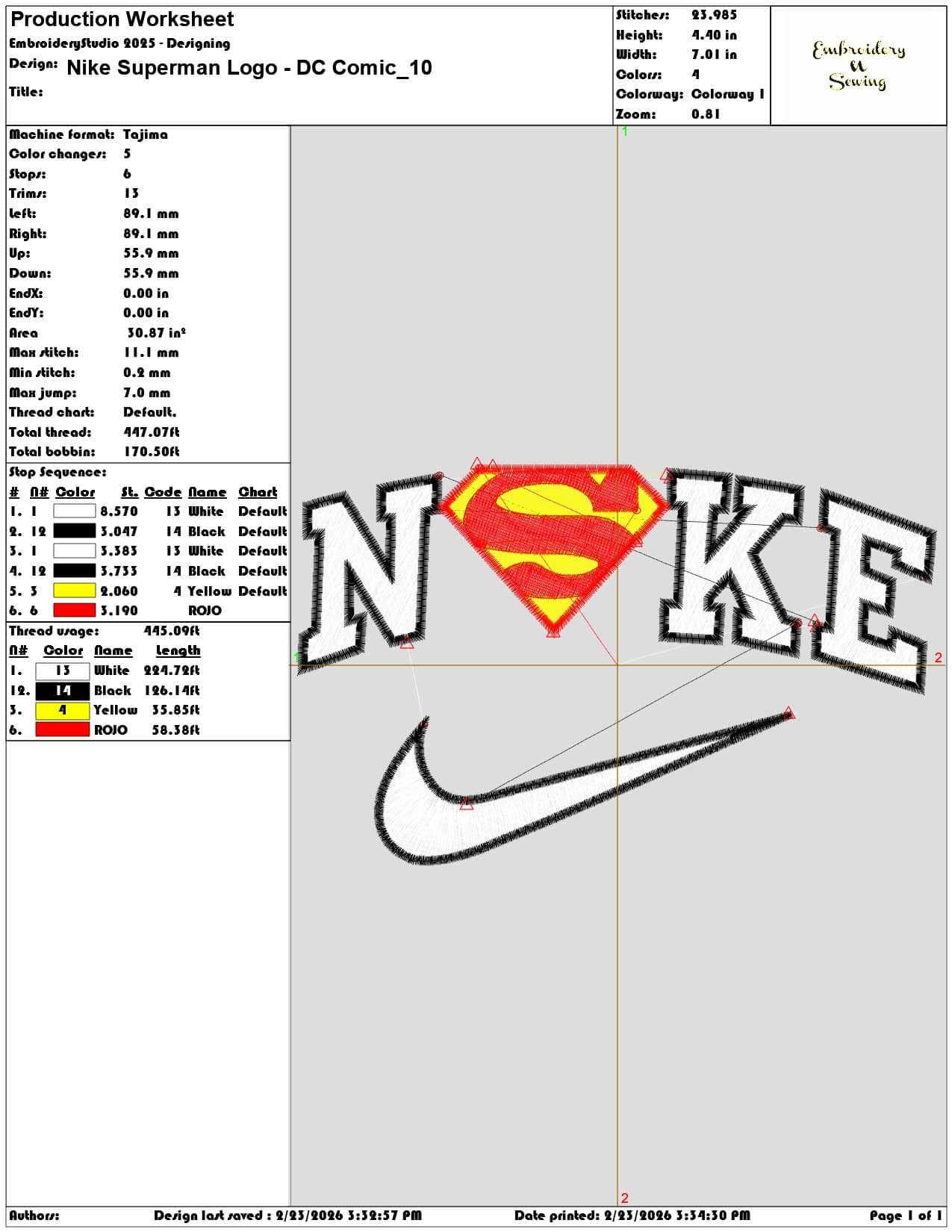 Nike Superman Logo DC Comic  - Elegant embroidery design file-instant download — view 3