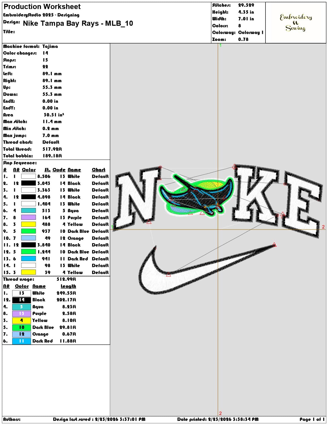 Nike Tampa Bay Rays MLB  - Elegant embroidery design file-instant download — view 3