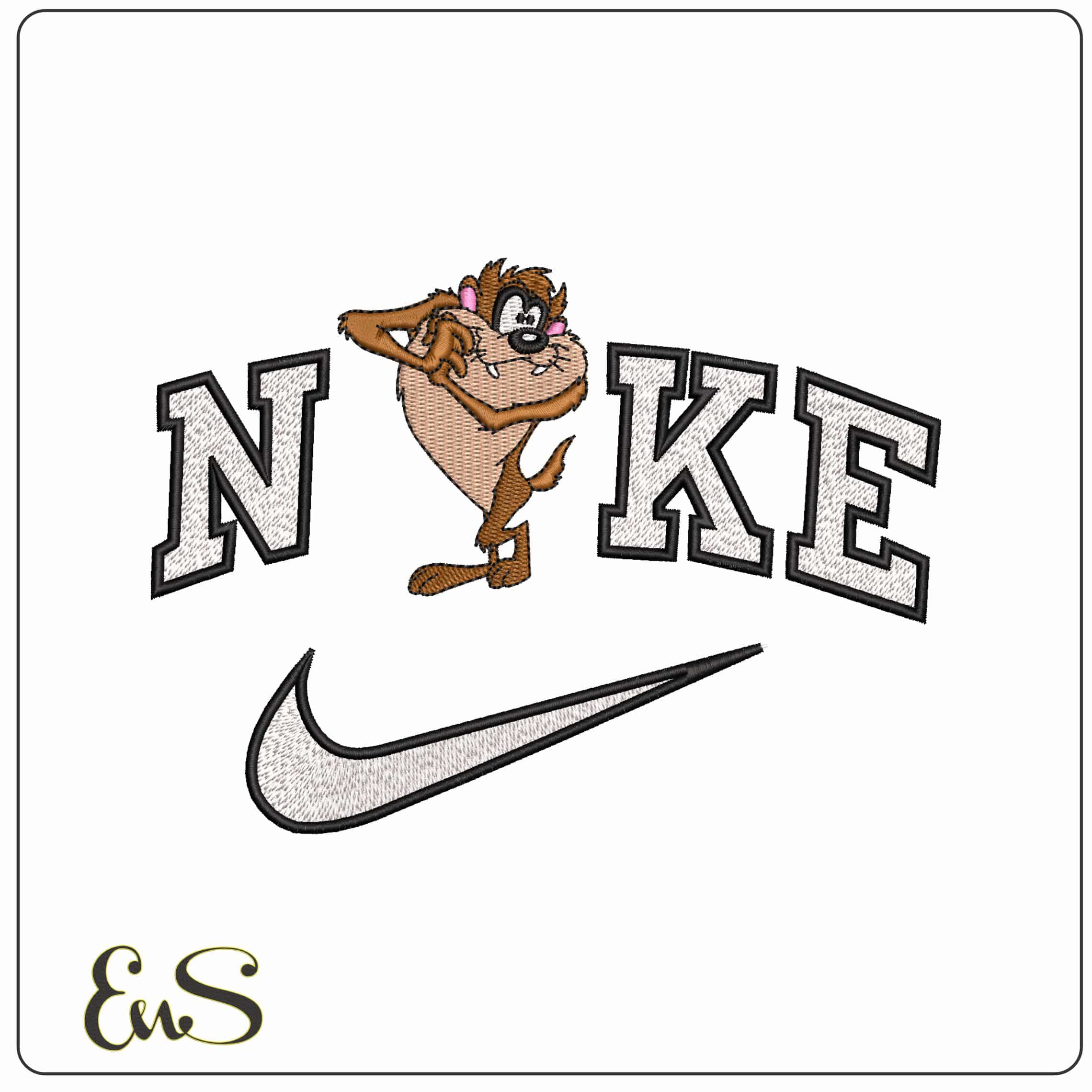 Nike Taz Devil Hug Looney Tunes  - Elegant embroidery design file-instant download