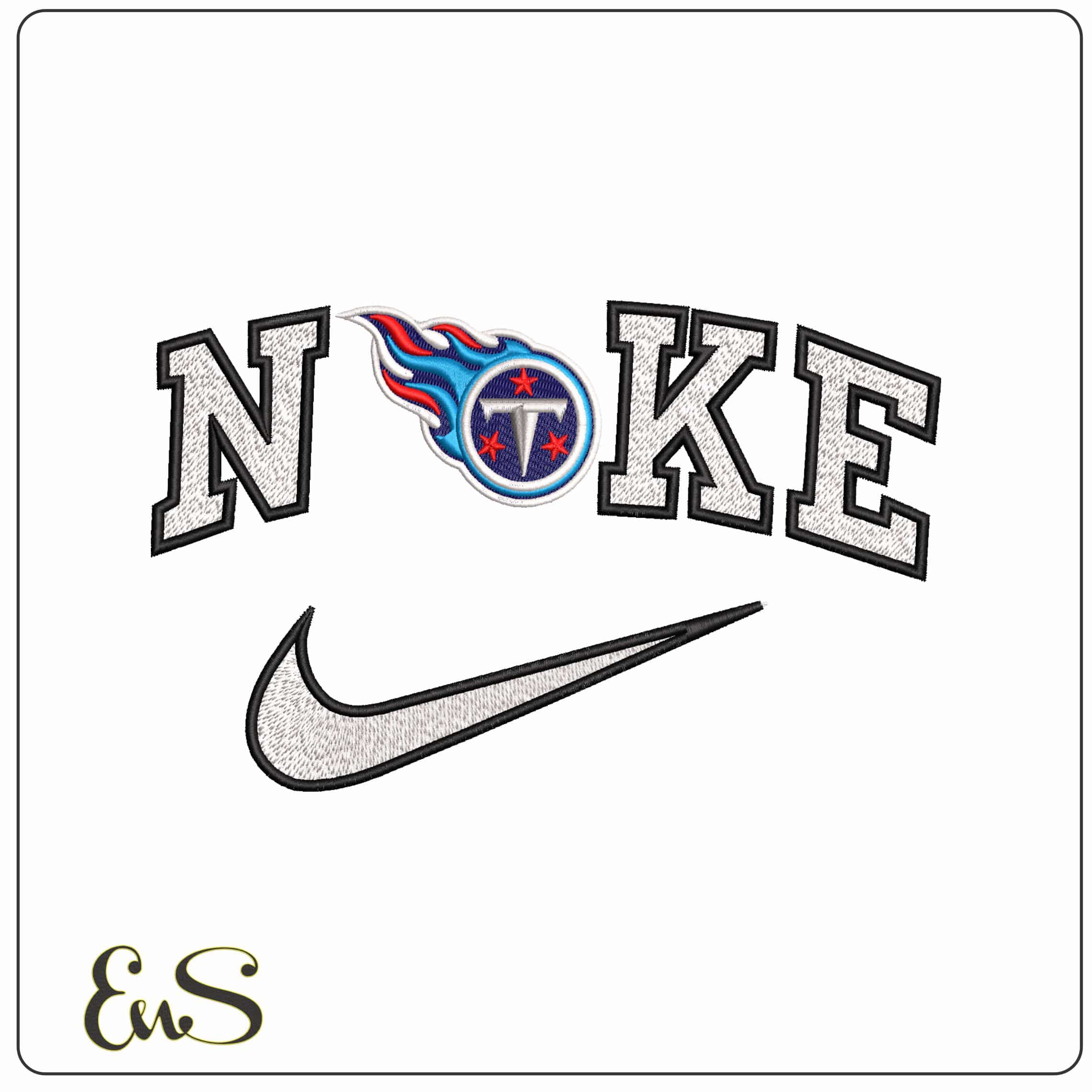Nike Tennessee Titans NFL  - Elegant embroidery design file-instant download