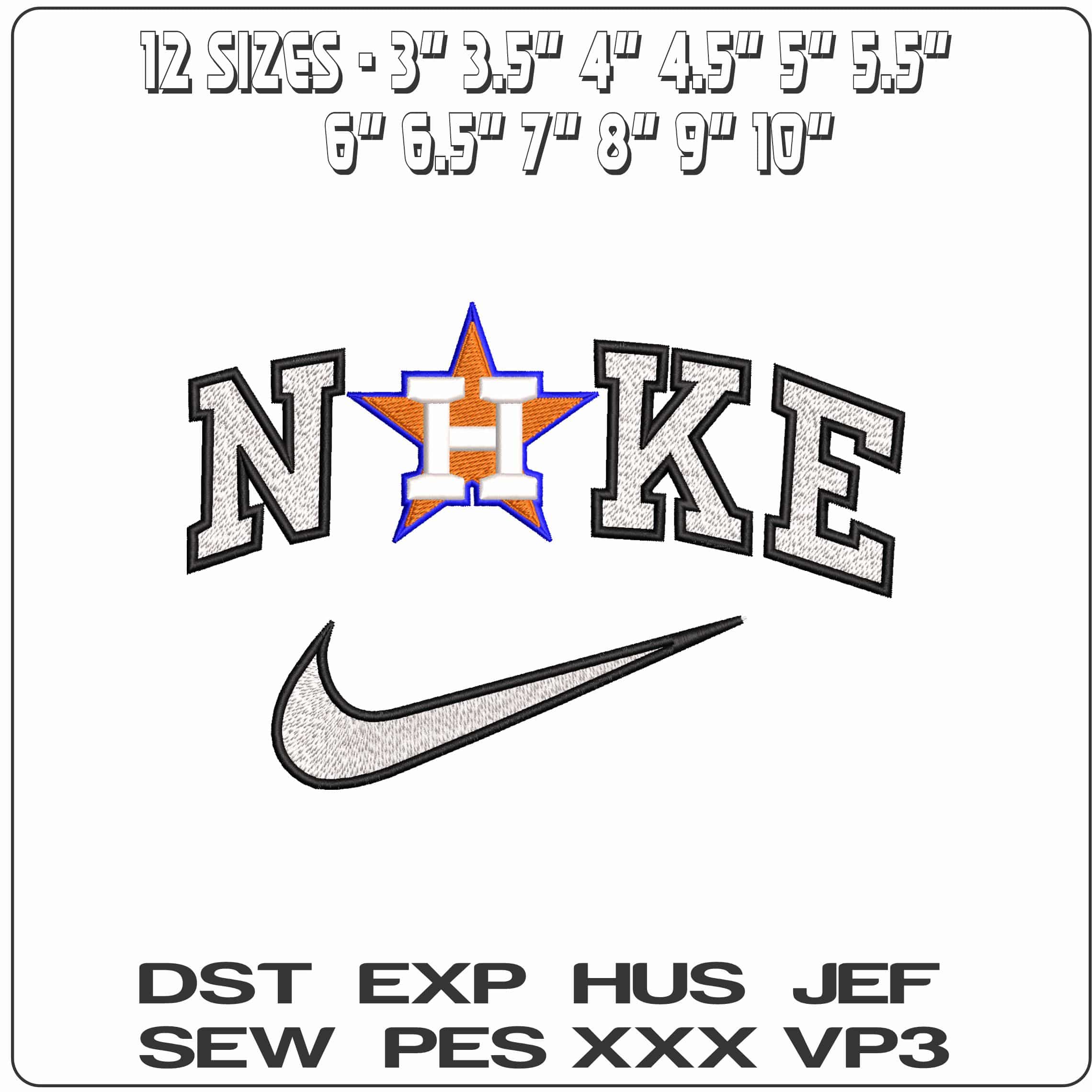 Nike Texas Houston Astros MLB  - Elegant embroidery design file-instant download — view 2