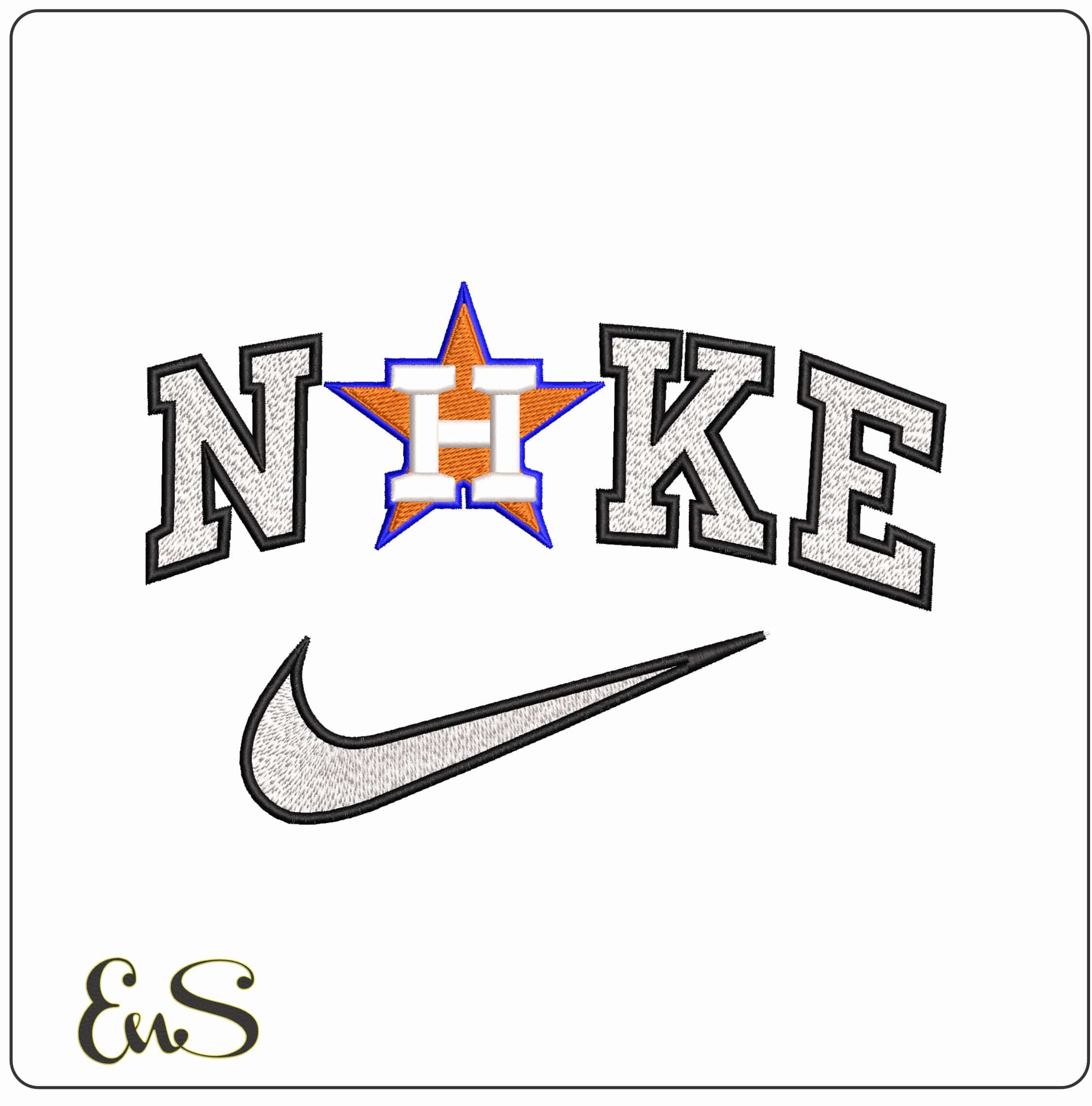 Nike Texas Houston Astros MLB  - Elegant embroidery design file-instant download