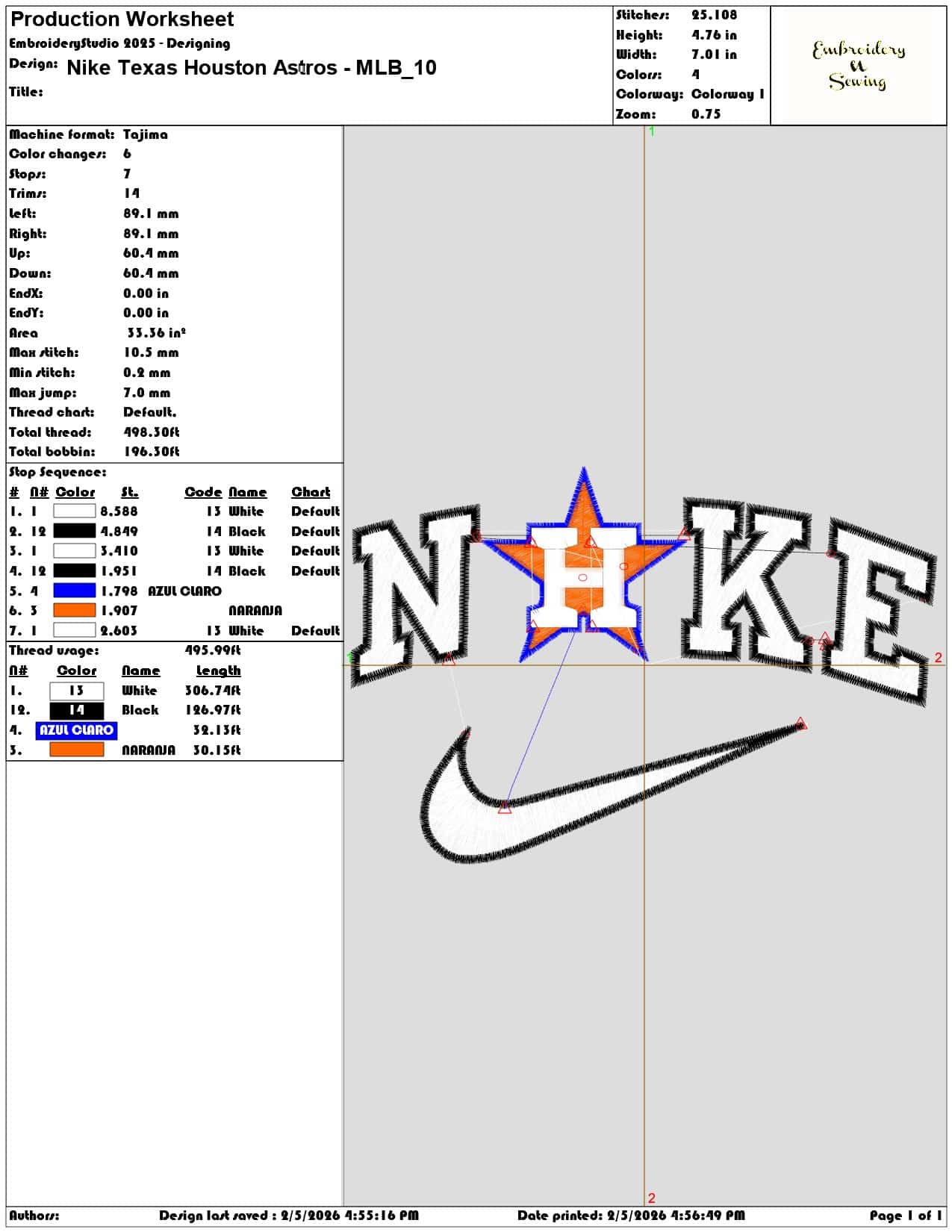 Nike Texas Houston Astros MLB  - Elegant embroidery design file-instant download — view 3