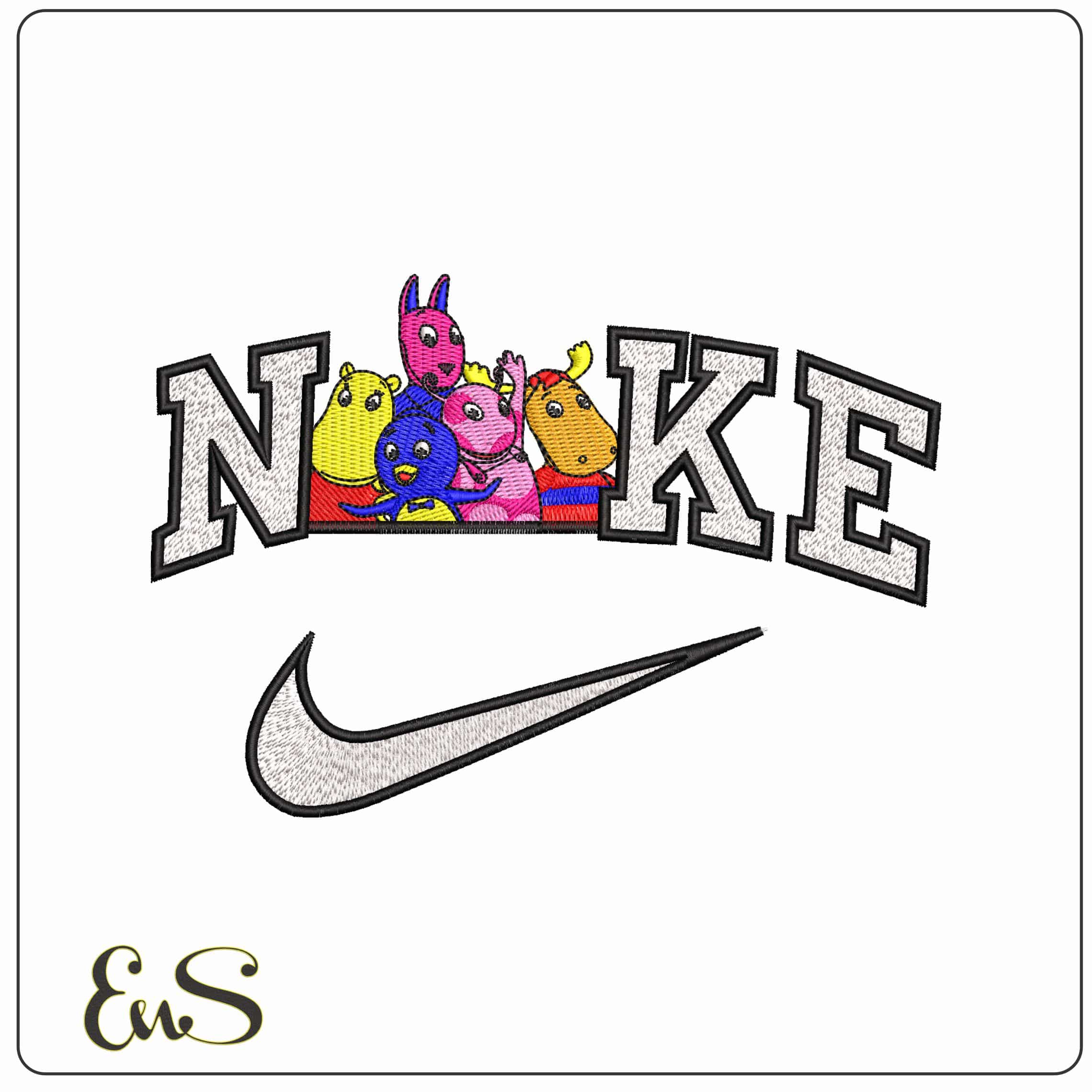 Nike The Backyardigans Children Cartoon  - Elegant embroidery design file-instant download
