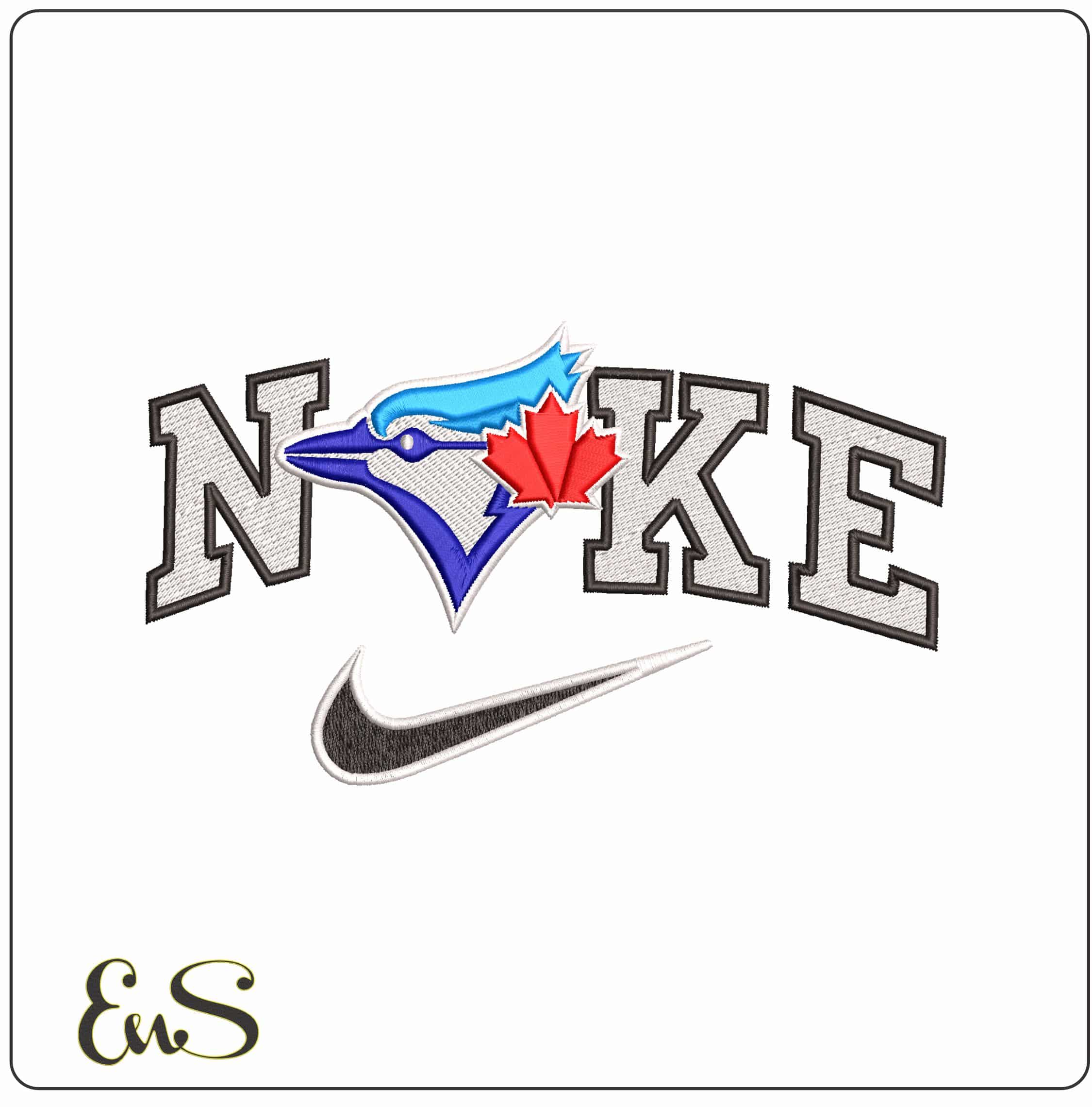 Nike Toronto Blue Jays  - Elegant embroidery design file-instant download