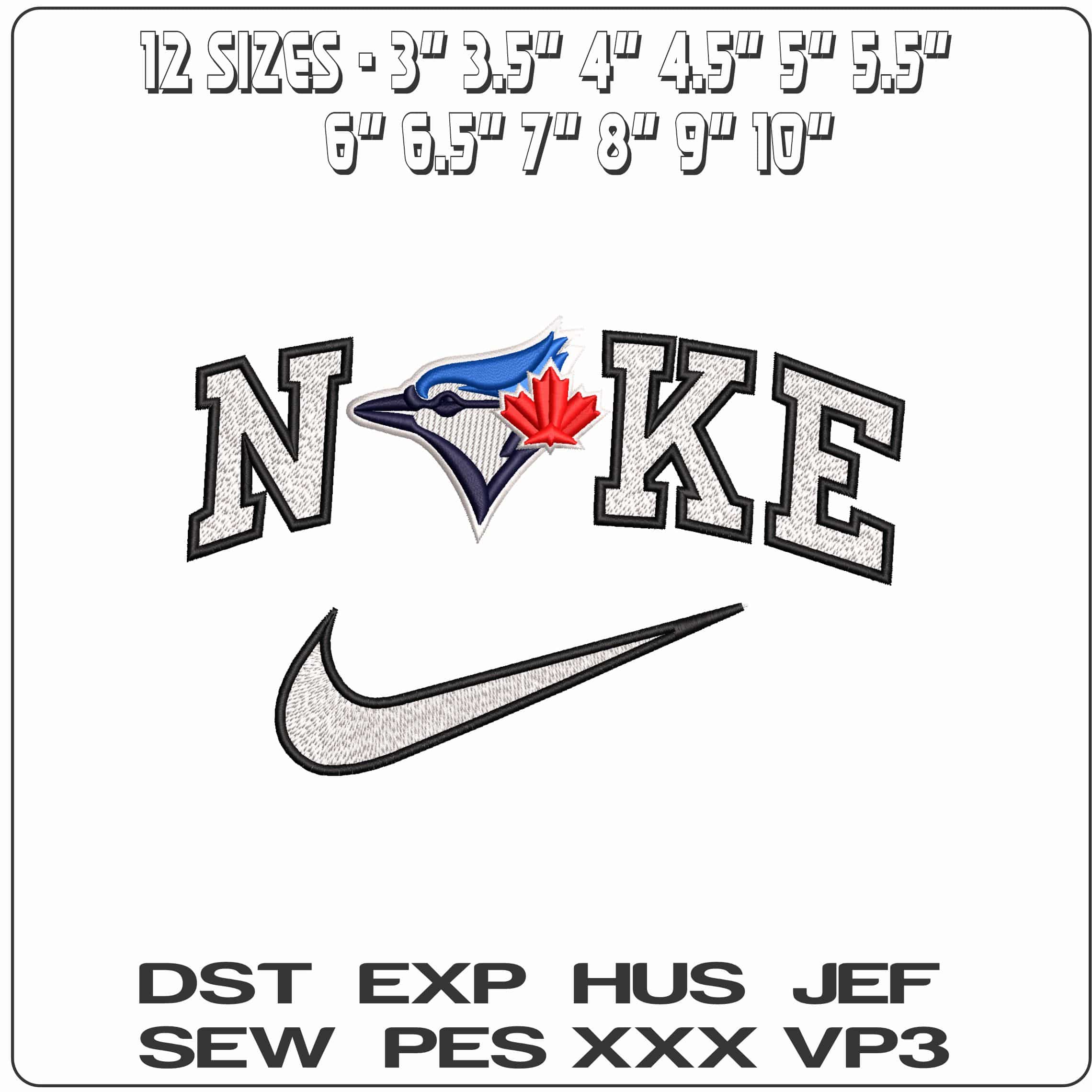 Nike Toronto Blue Jays Canada MLB  - Elegant embroidery design file-instant download — view 2