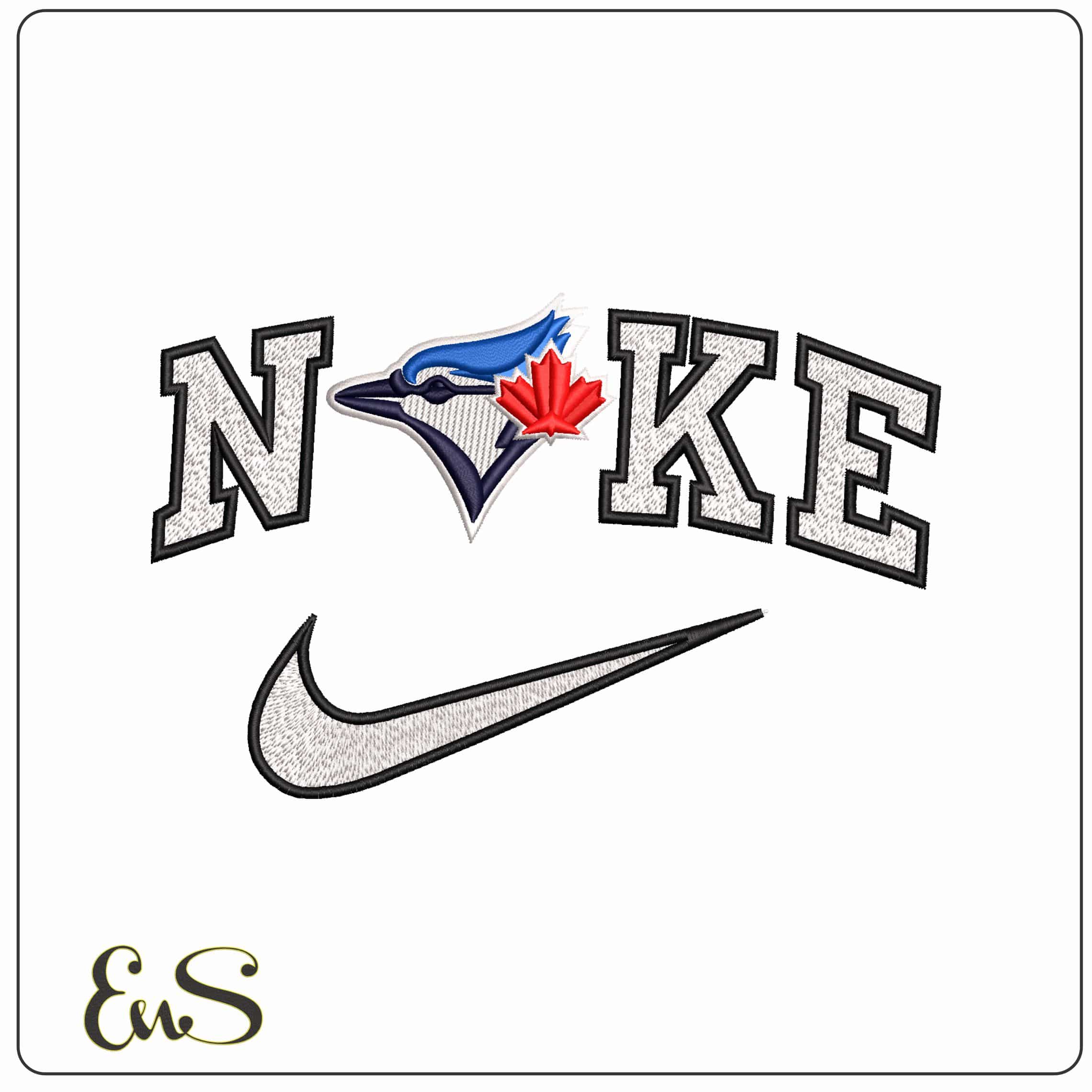 Nike Toronto Blue Jays Canada MLB  - Elegant embroidery design file-instant download