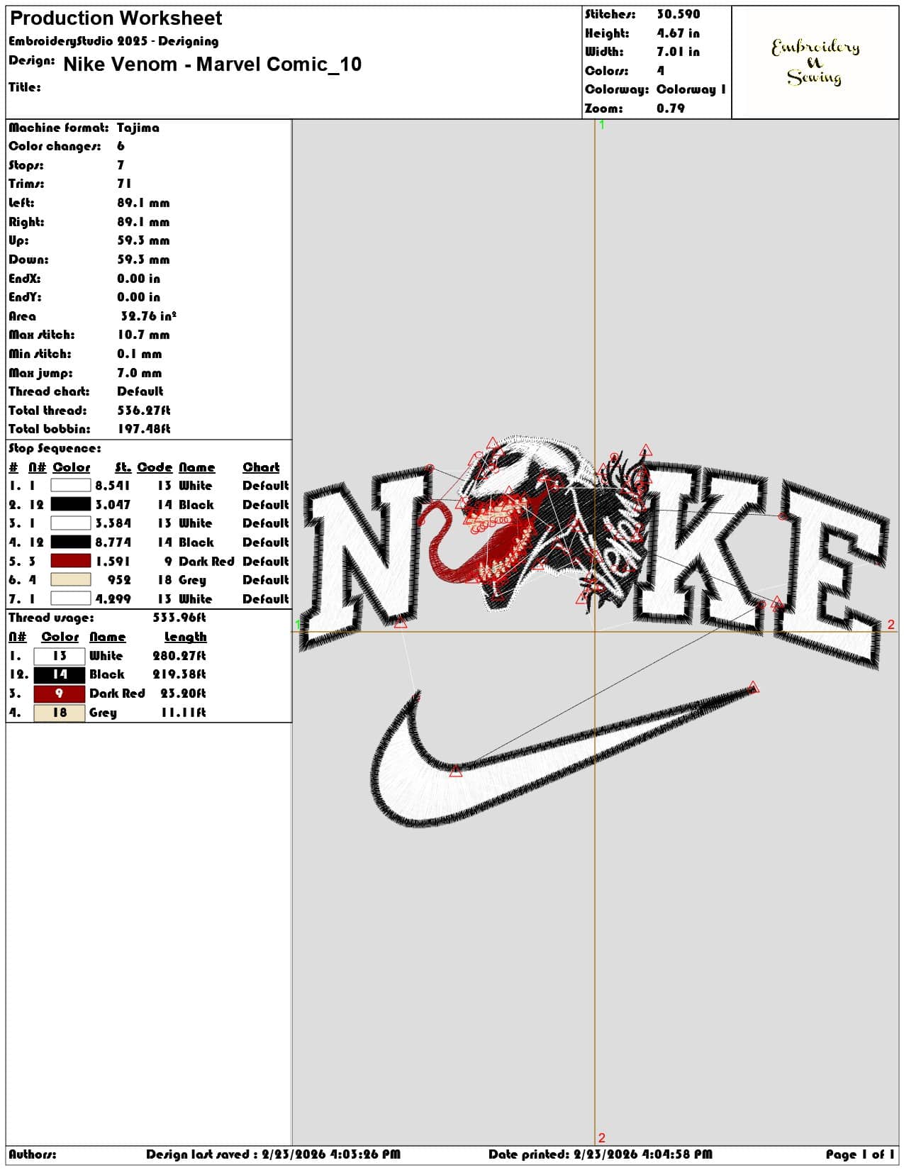 Nike Venom Marvel Comic  - Elegant embroidery design file-instant download — view 3