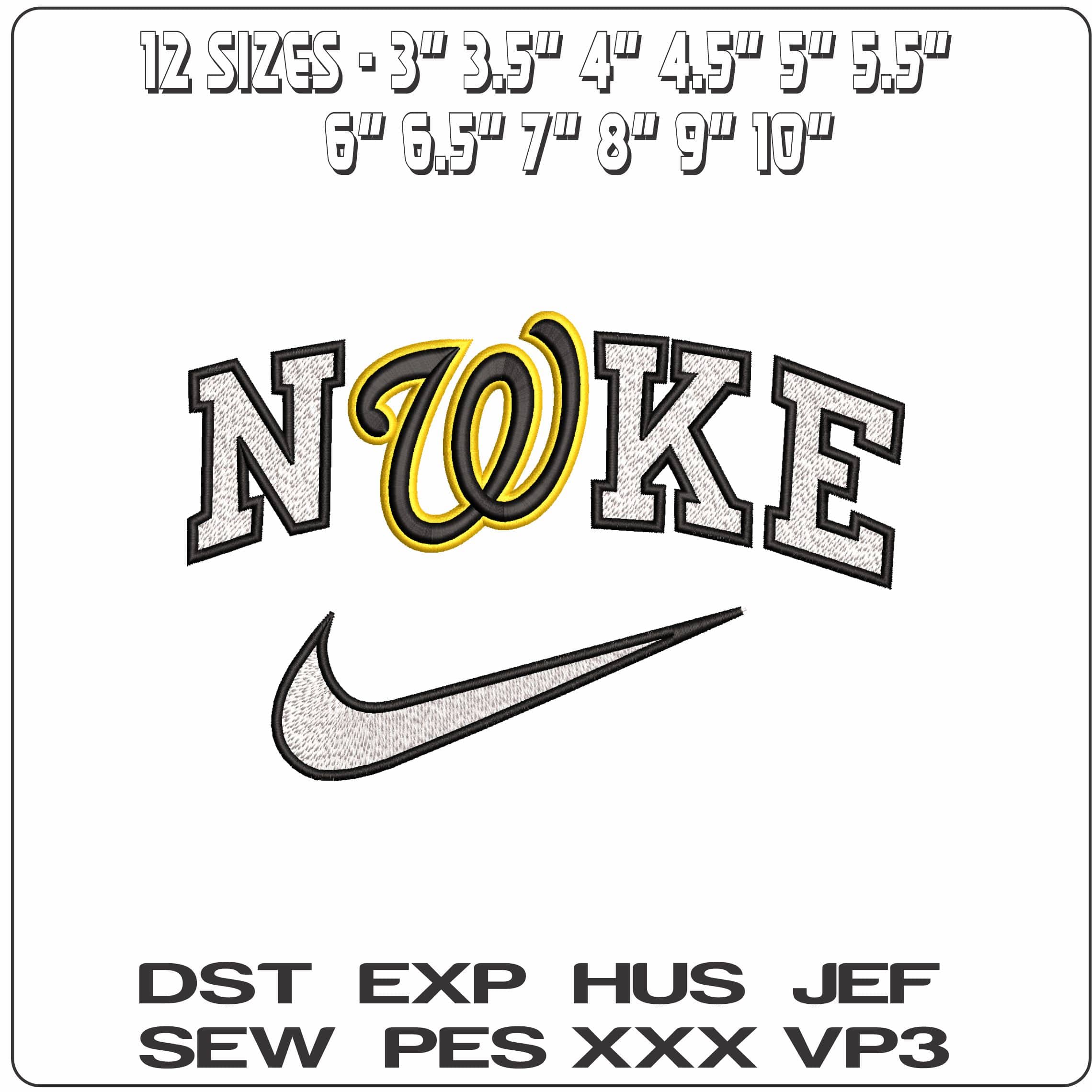 Nike Washington Nationals MLB  - Elegant embroidery design file-instant download — view 2