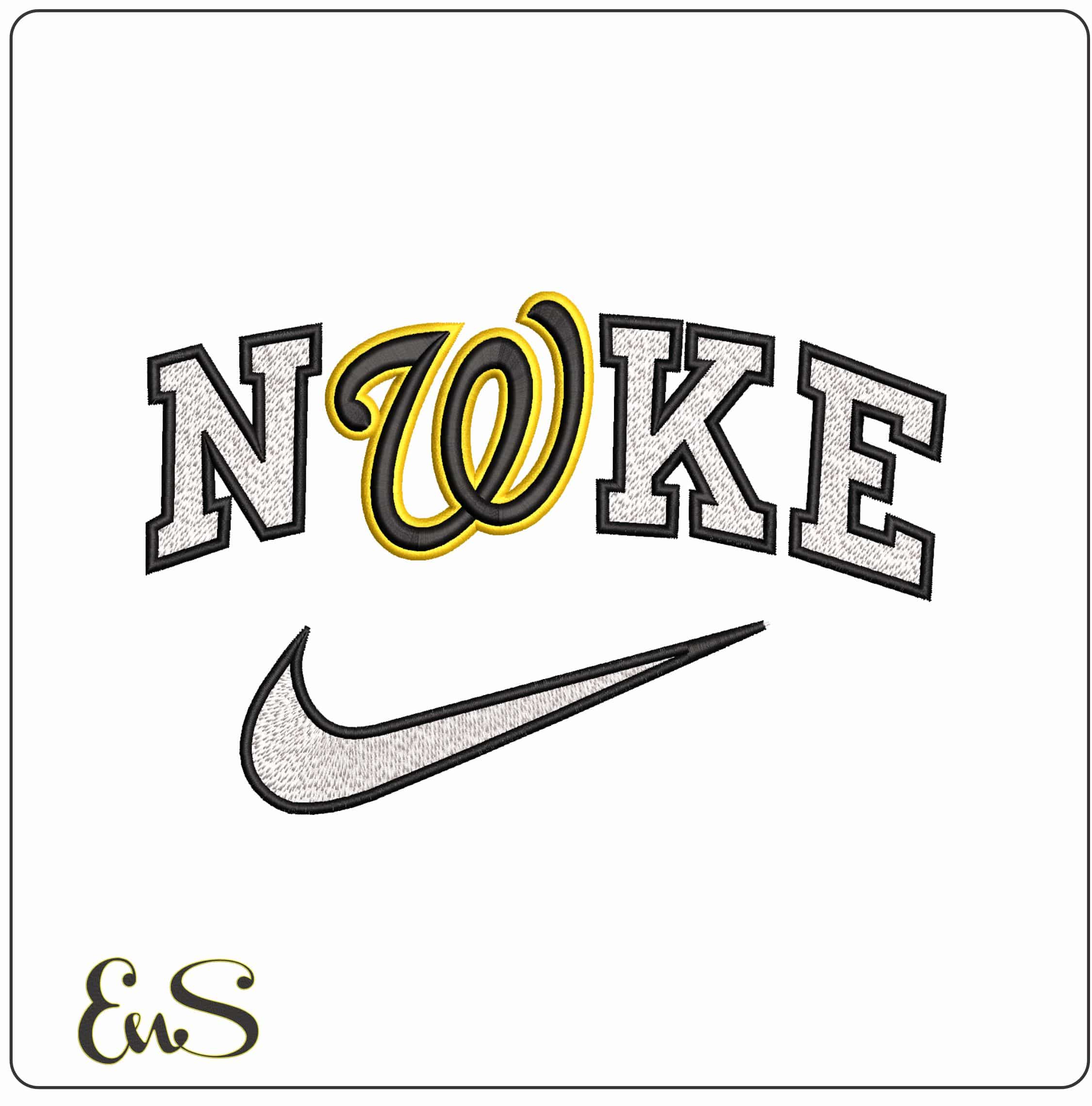 Nike Washington Nationals MLB  - Elegant embroidery design file-instant download