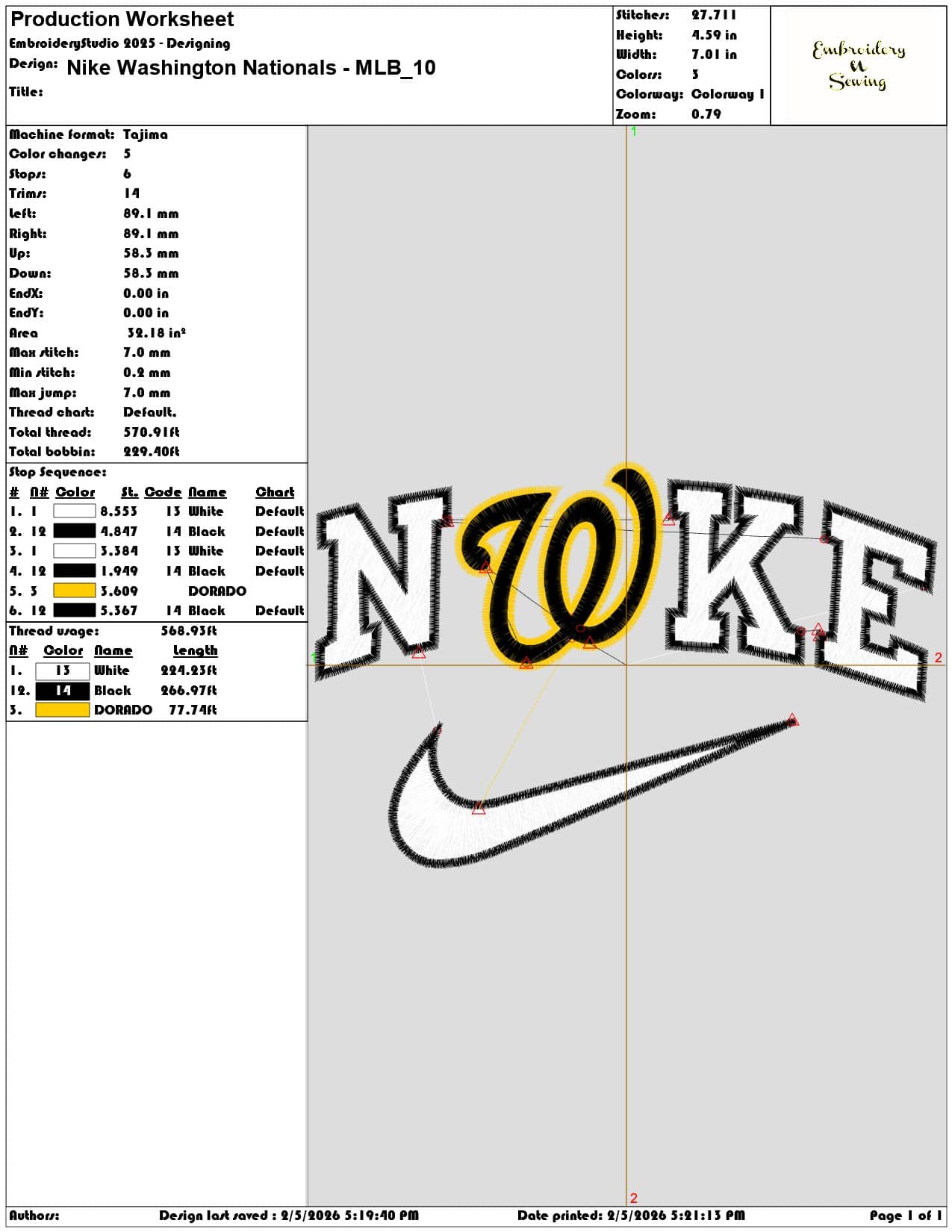 Nike Washington Nationals MLB  - Elegant embroidery design file-instant download — view 3