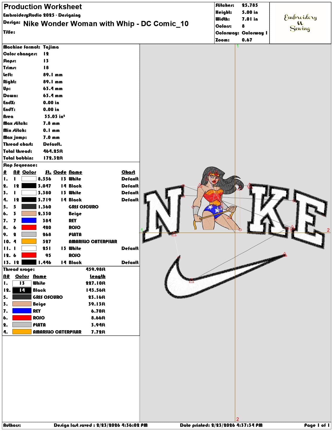 Nike Wonder Woman with Whip DC Comic  - Elegant embroidery design file-instant download — view 3