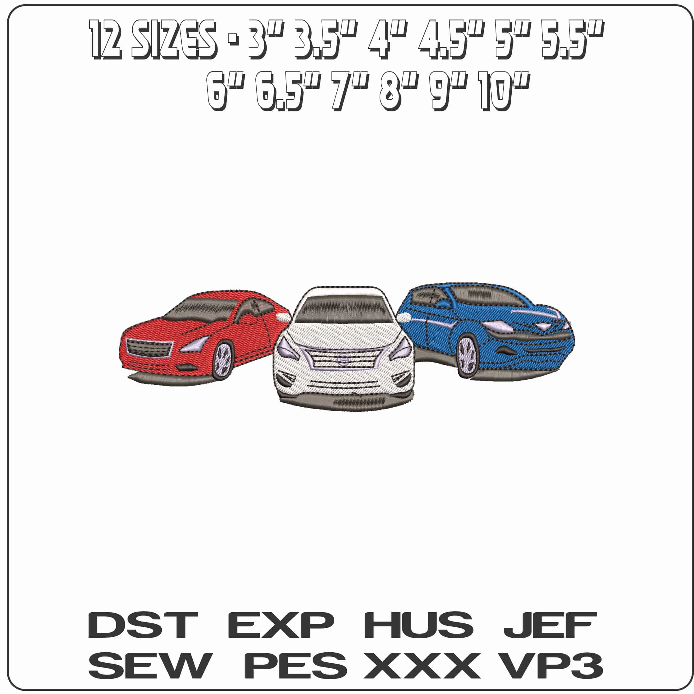 Nissan Car Assembly  - Elegant embroidery design file-instant download — view 2