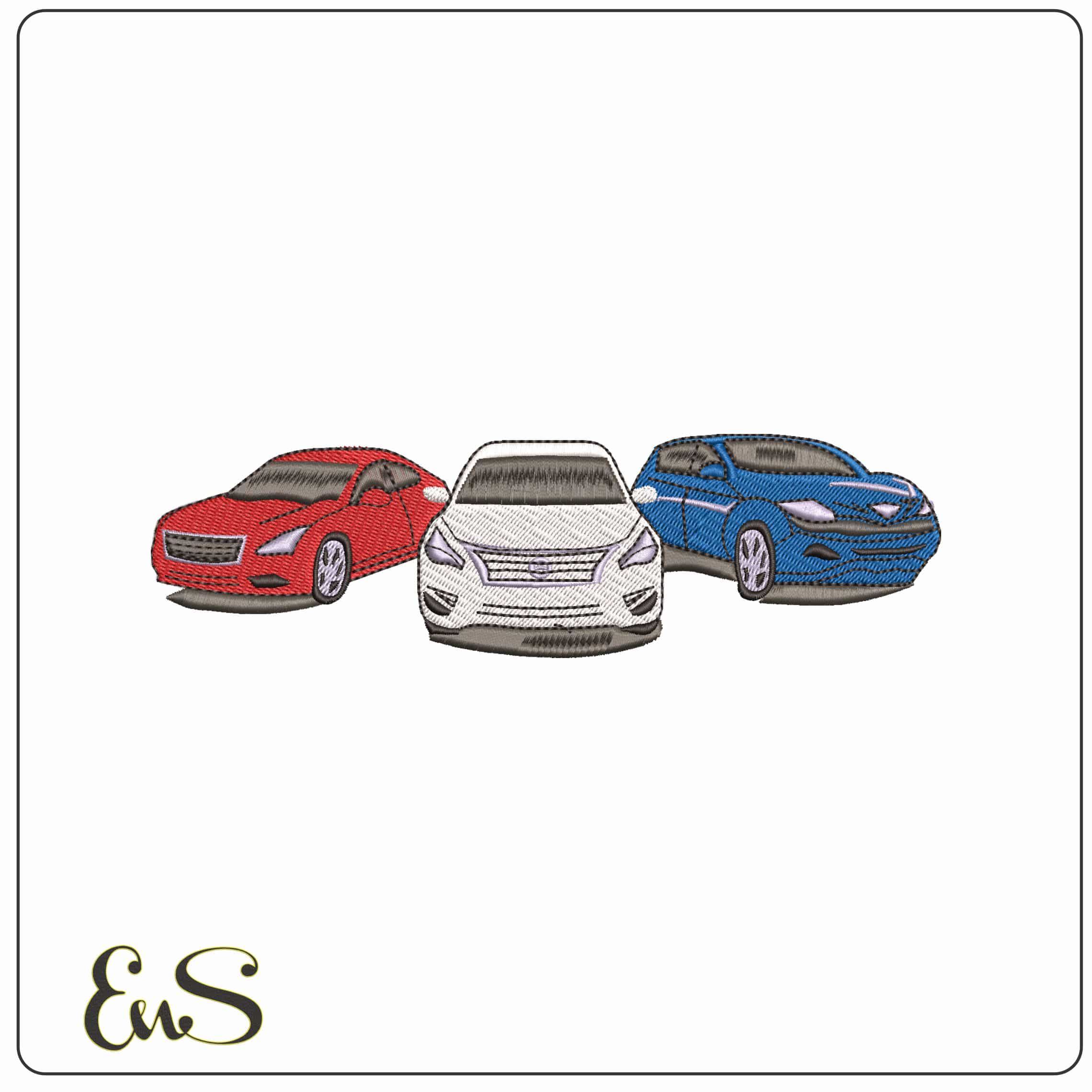 Nissan Car Assembly  - Elegant embroidery design file-instant download