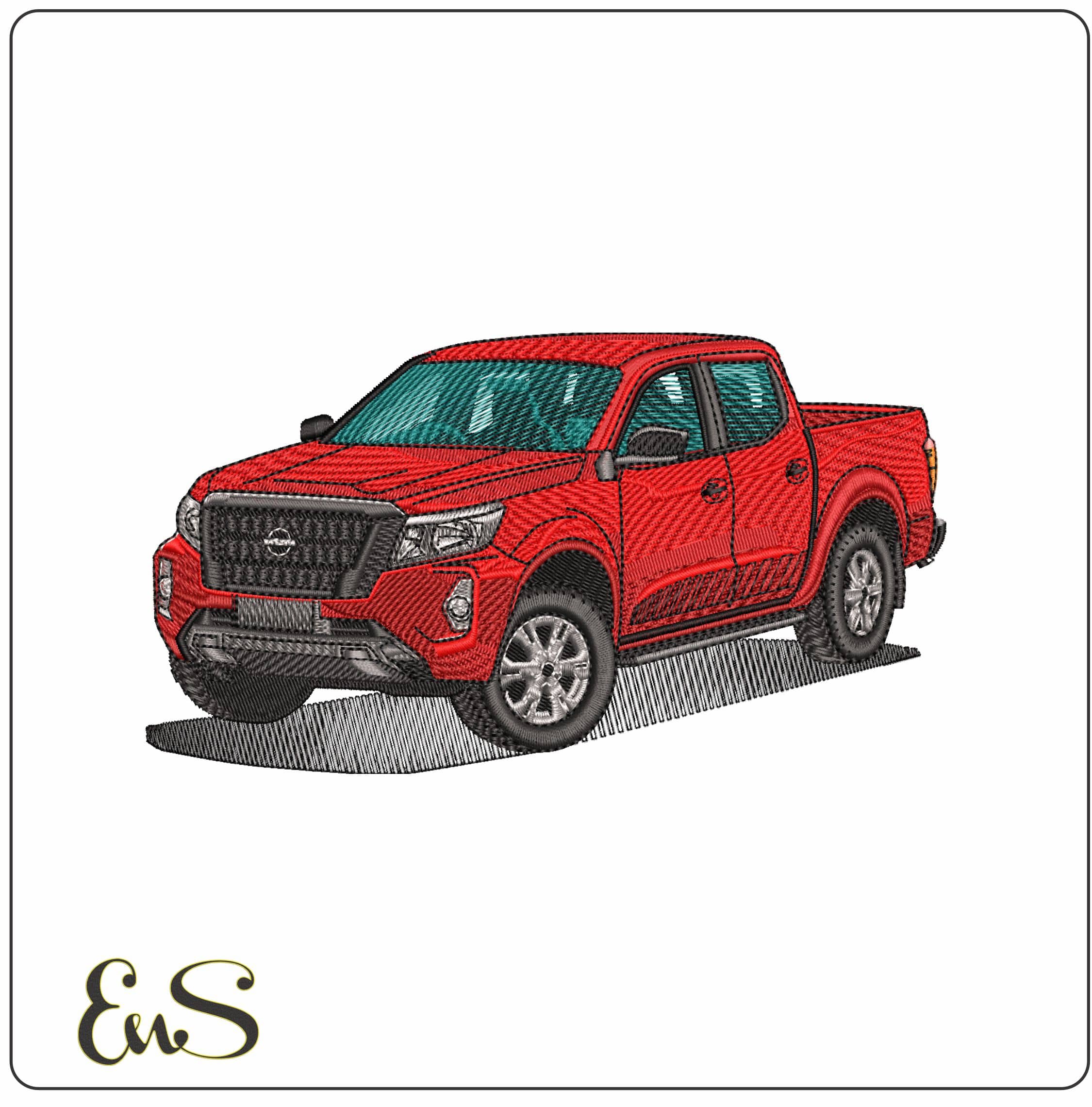 Nissan Frontier  - Elegant embroidery design file-instant download