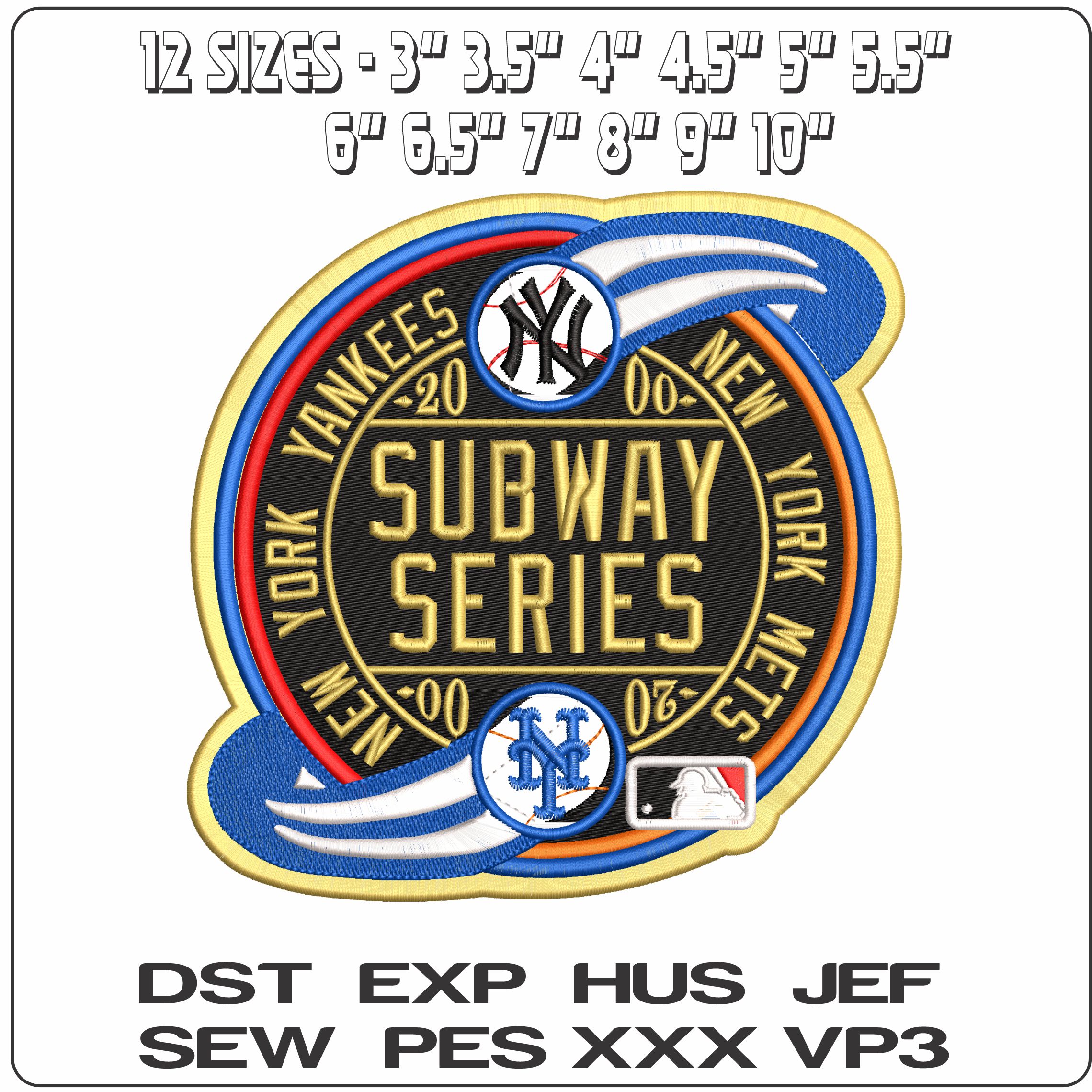 NY SERIES SUBWAY  - Elegant embroidery design file-instant download — view 2