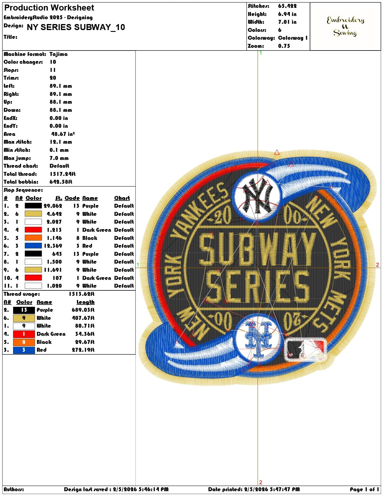 NY SERIES SUBWAY  - Elegant embroidery design file-instant download — view 3