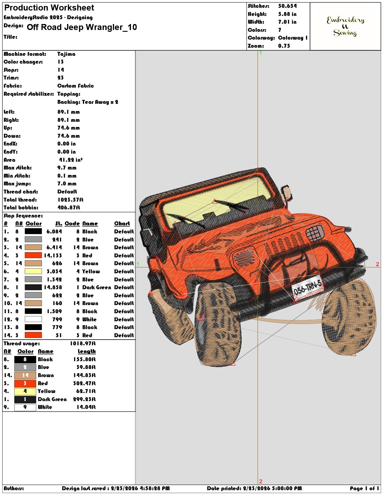 Off Road Jeep Wrangler  - Elegant embroidery design file-instant download — view 3