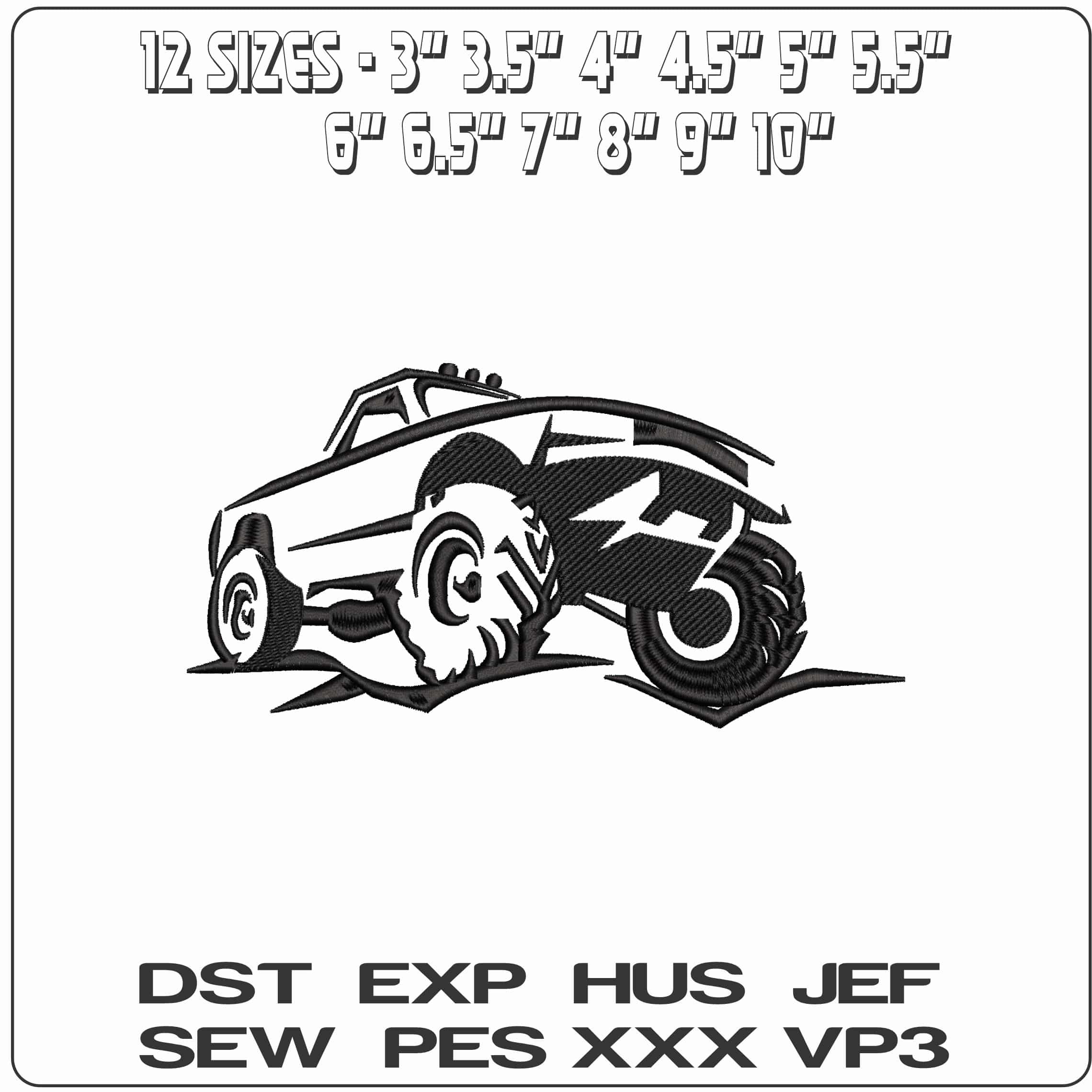 Off Road on Rocks Line Drawing  - Elegant embroidery design file-instant download — view 2