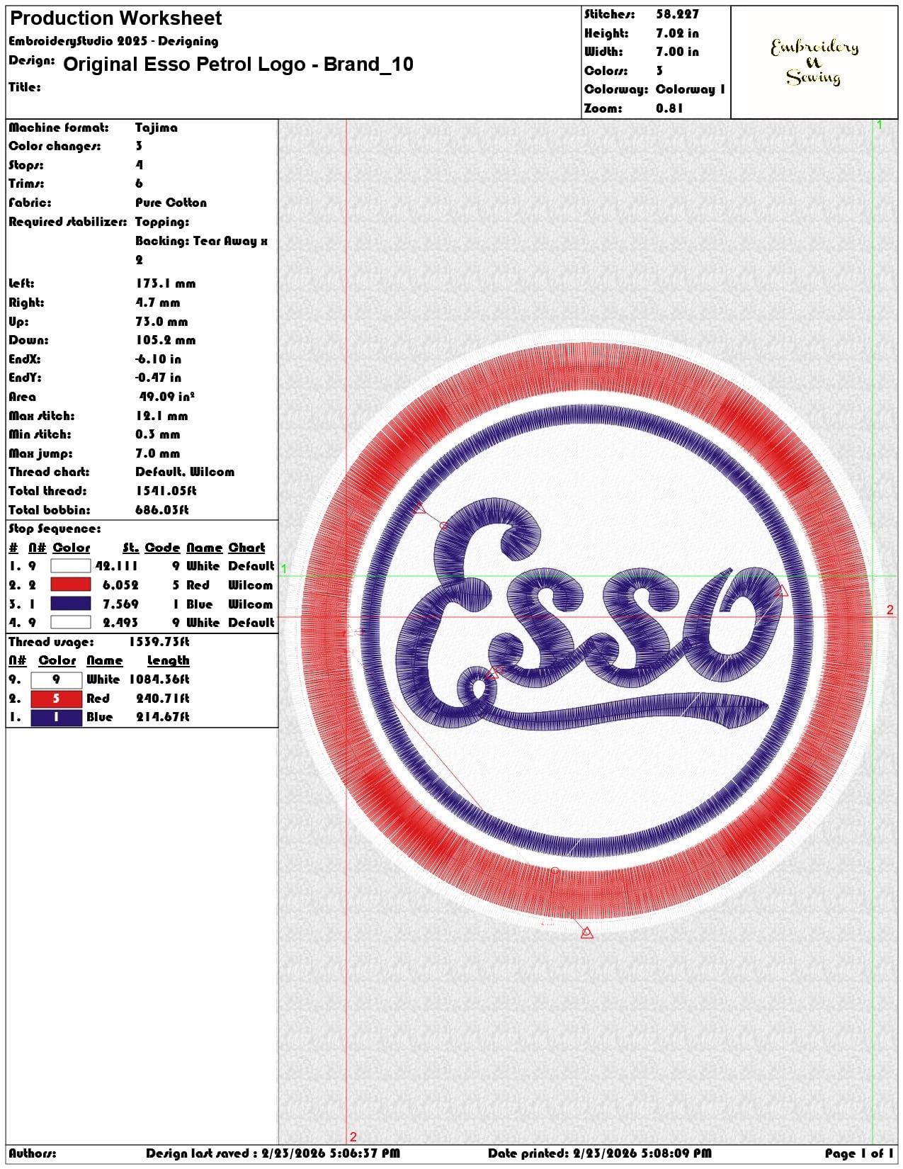 Original Esso Petrol Logo Brand  - Elegant embroidery design file-instant download — view 3