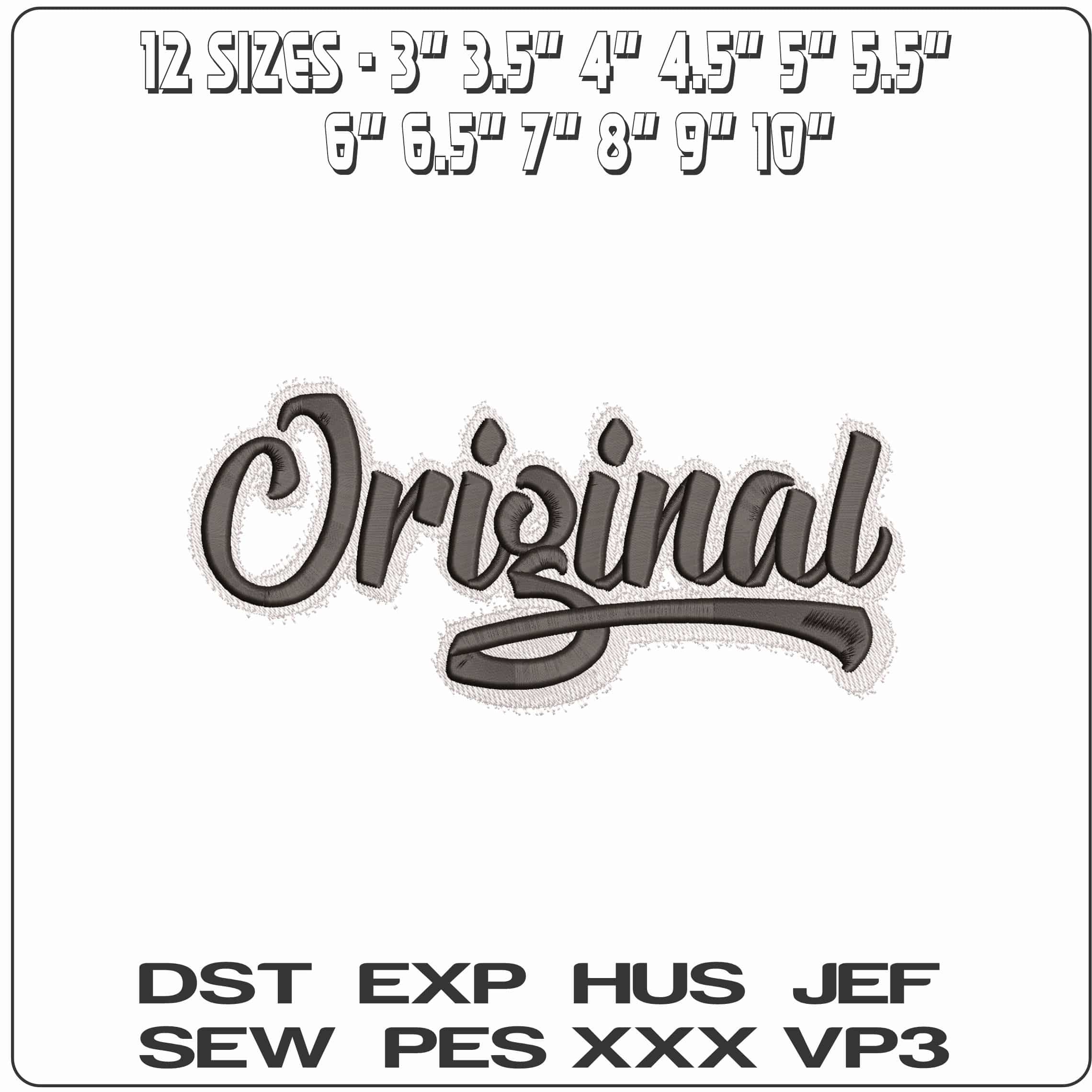 Original Handwriiten design Brand  - Elegant embroidery design file-instant download — view 2