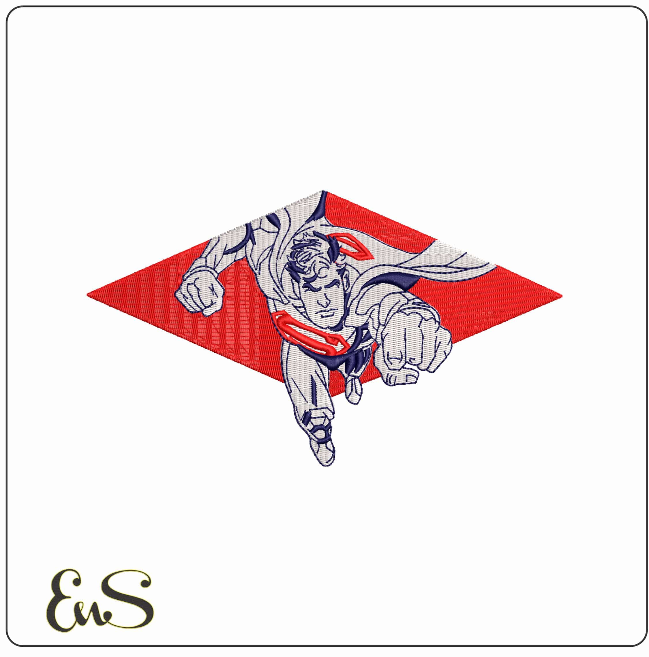 Original Superman about to Fly DC Comic  - Elegant embroidery design file-instant download