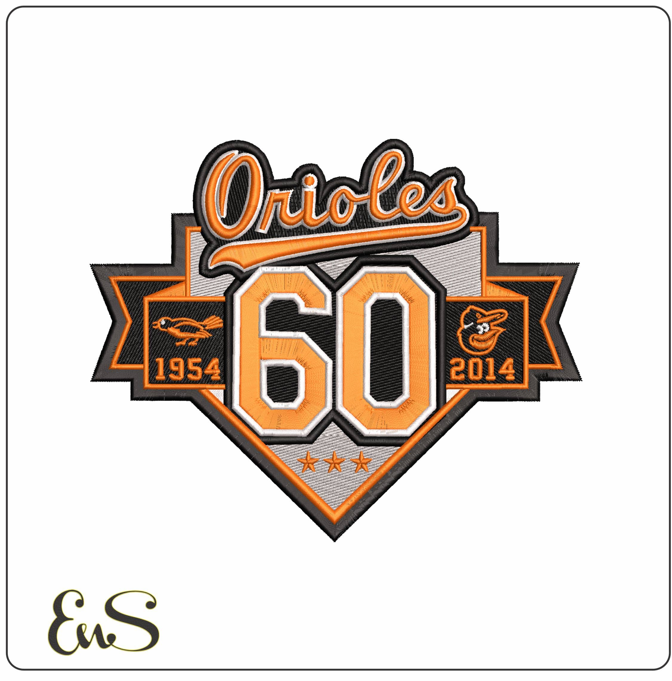 ORIOLES 60  - Elegant embroidery design file-instant download