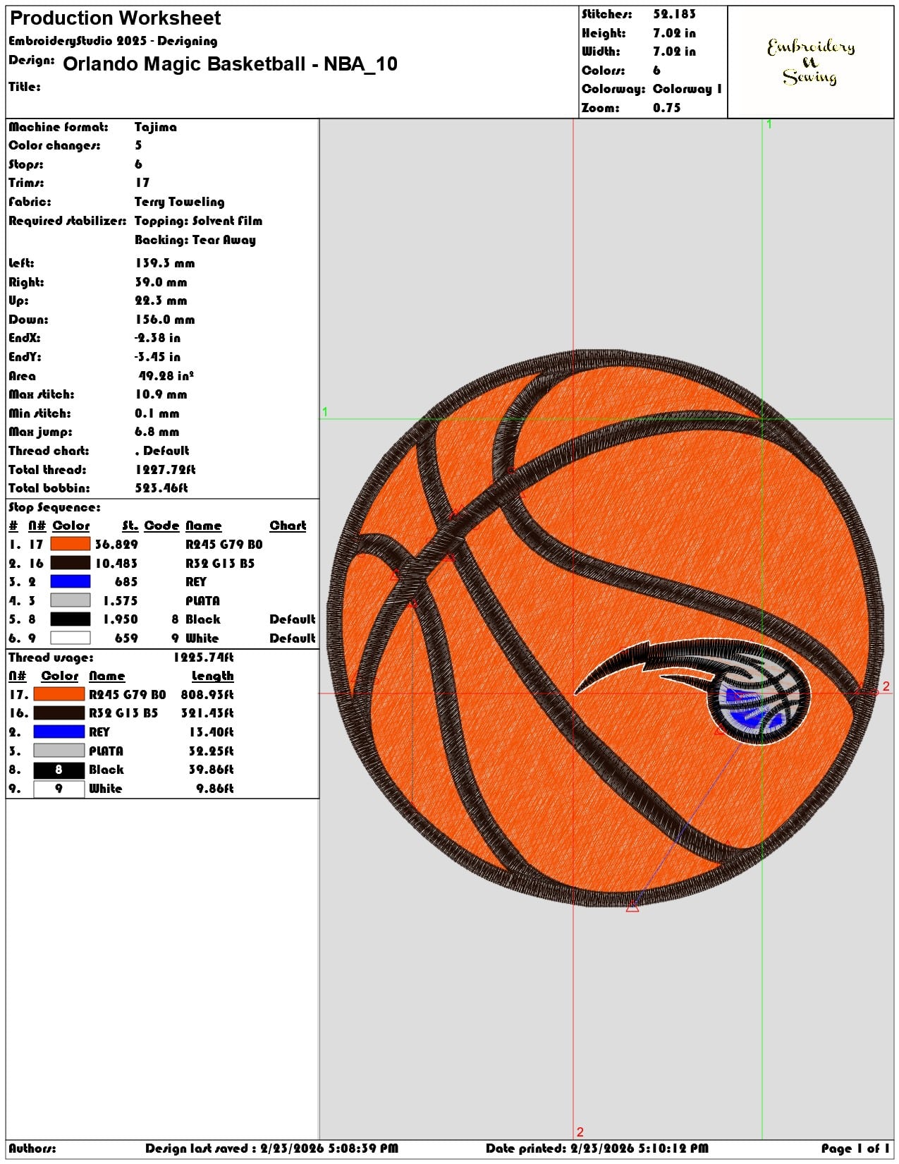 Orlando Magic Basketball NBA  - Elegant embroidery design file-instant download — view 3