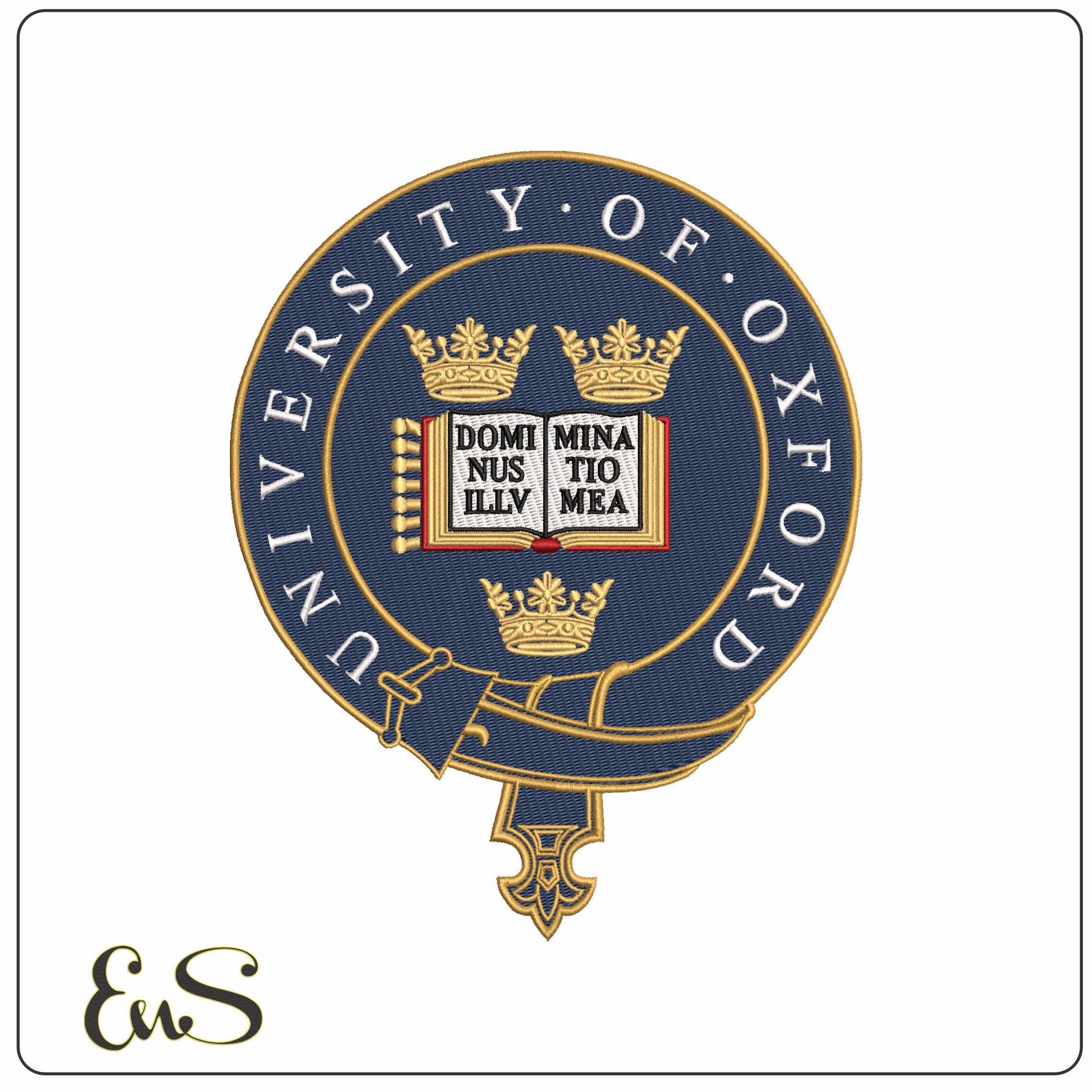 Oxford University Emblem  - Elegant embroidery design file-instant download