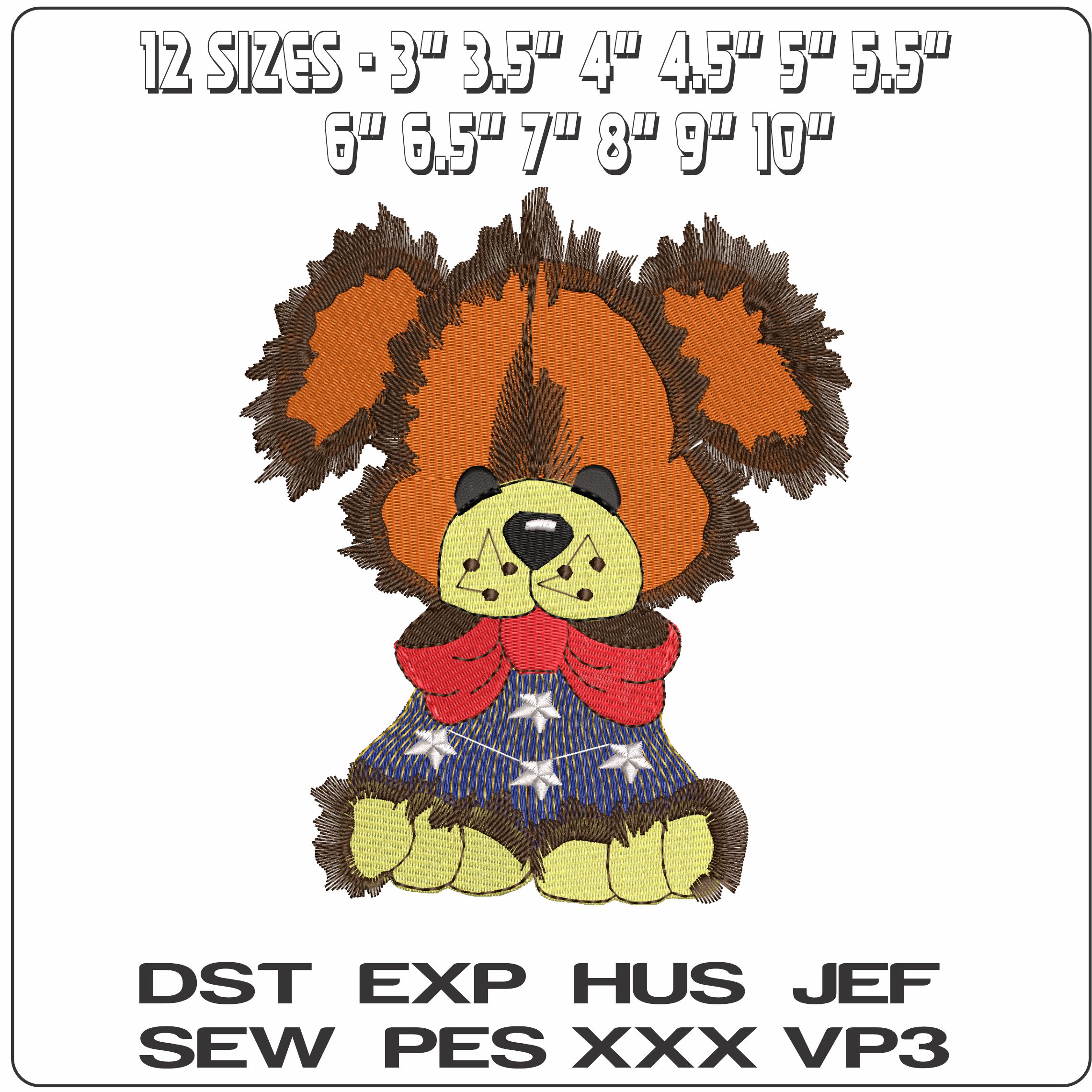 Patriot Dog   - Elegant embroidery design file-instant download — view 2