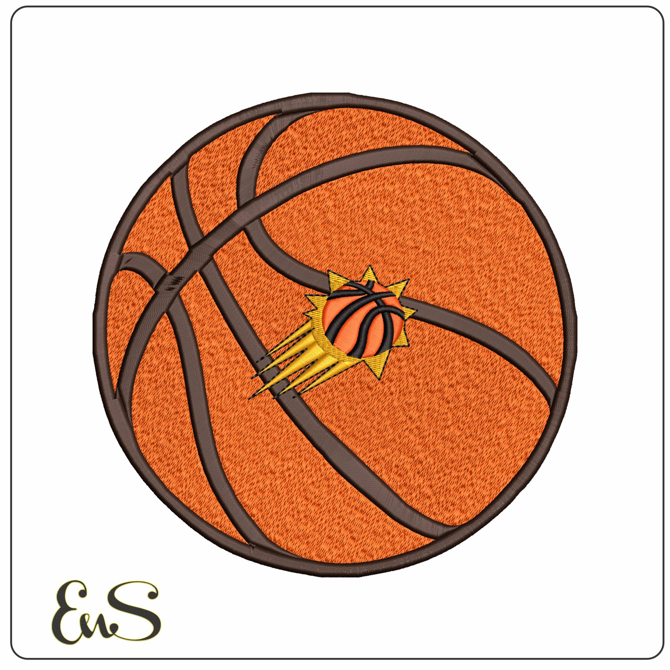 Phoenix Suns Basketball NBA   - Elegant embroidery design file-instant download