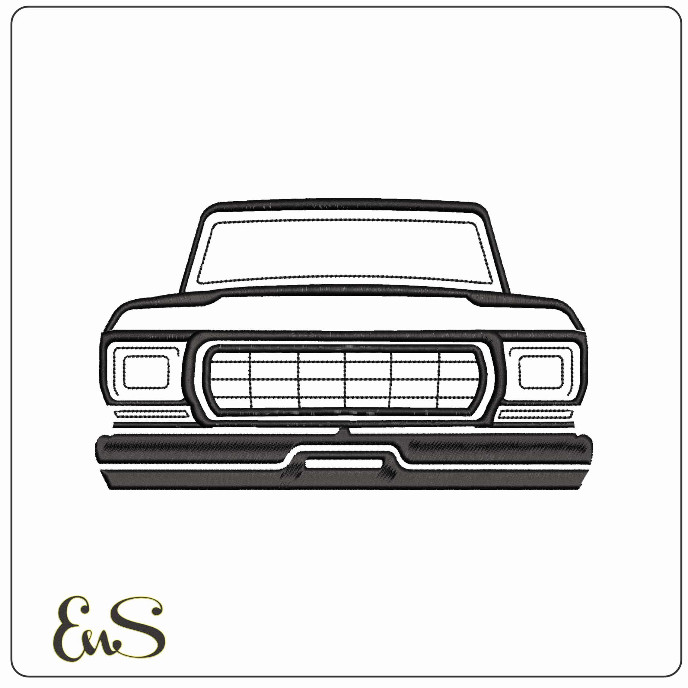 Pick Line Drawing   - Elegant embroidery design file-instant download