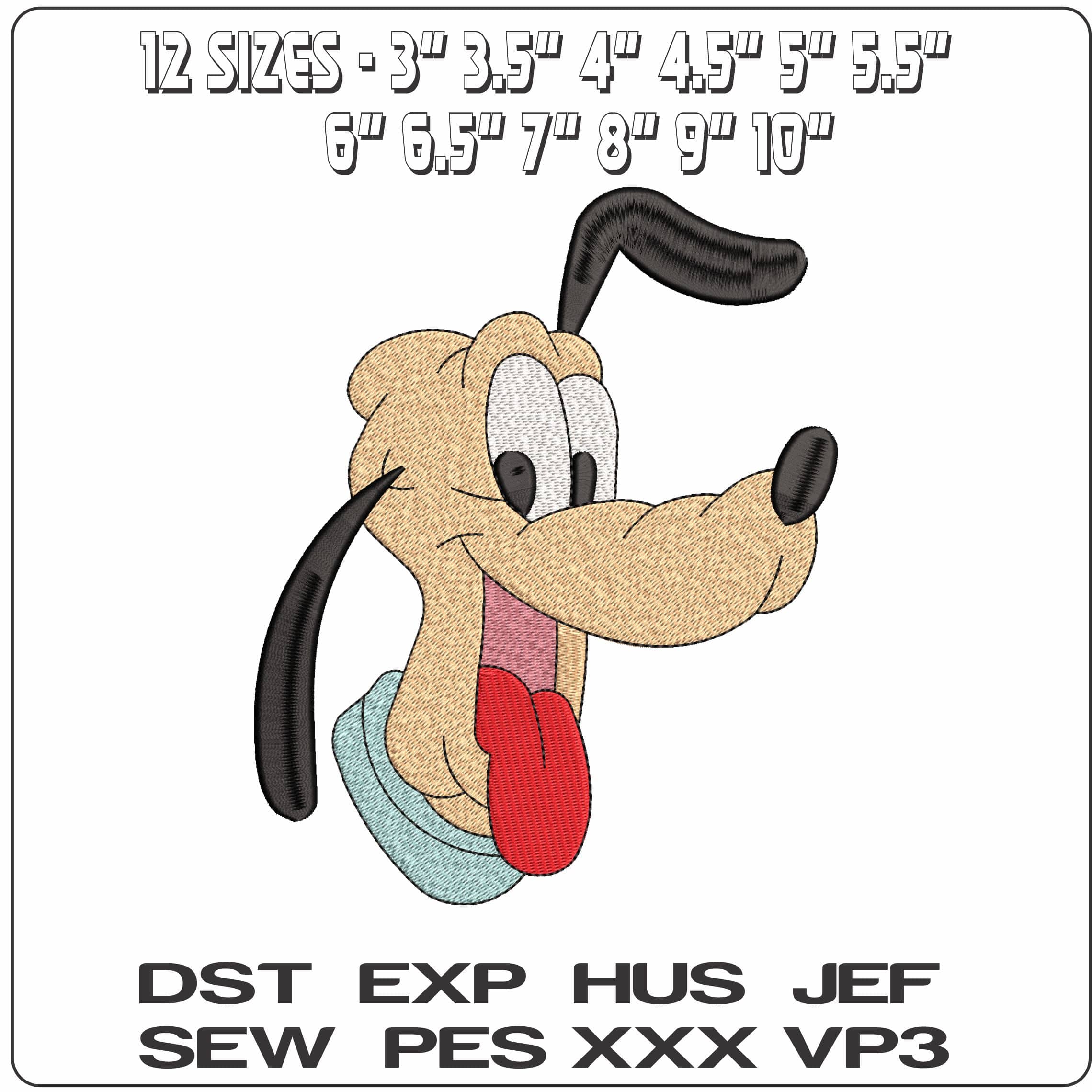Pluto Dog Disney   - Elegant embroidery design file-instant download — view 2