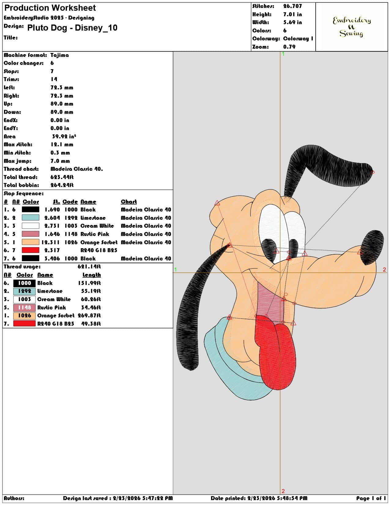 Pluto Dog Disney   - Elegant embroidery design file-instant download — view 3