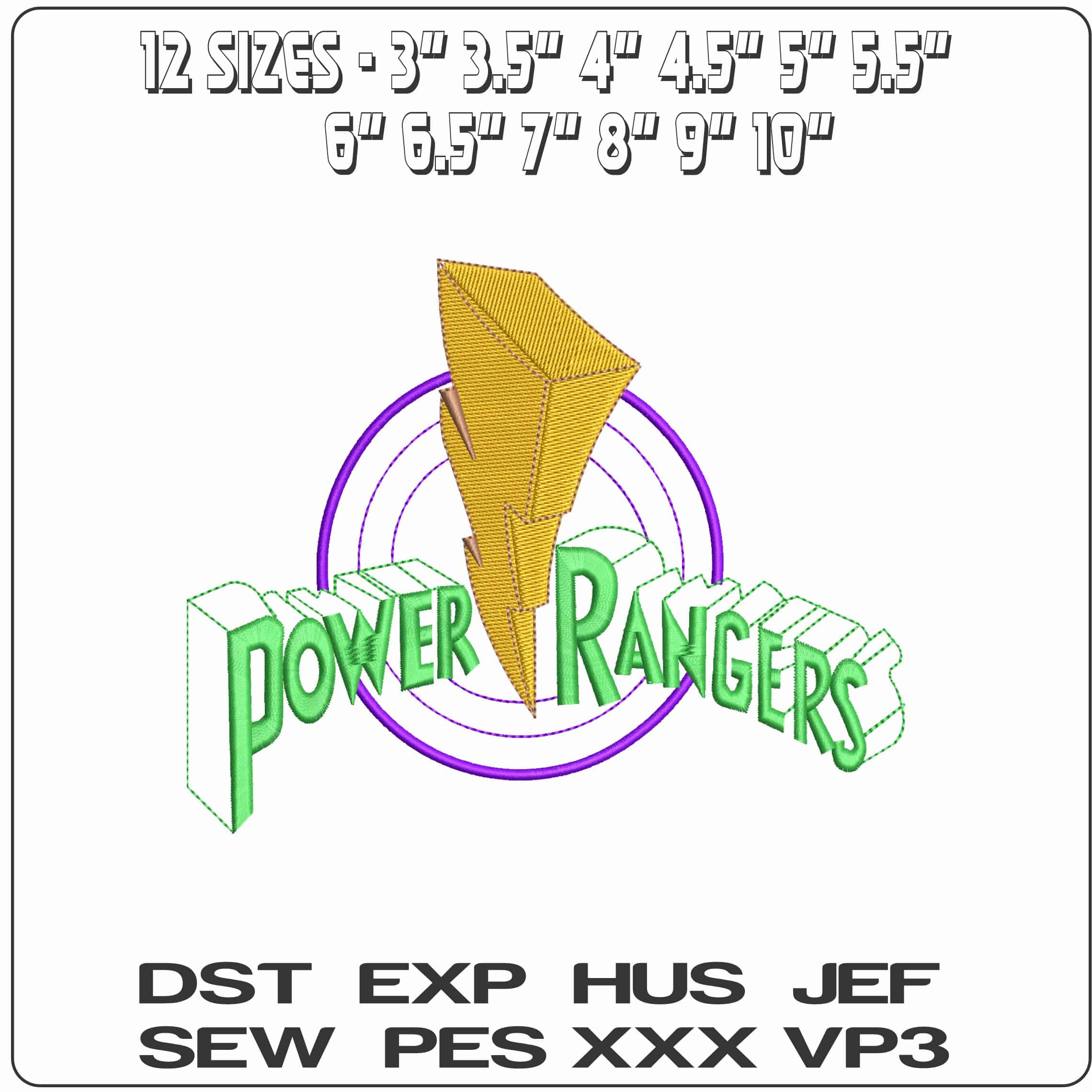 Power Rangers Logo   - Elegant embroidery design file-instant download — view 2