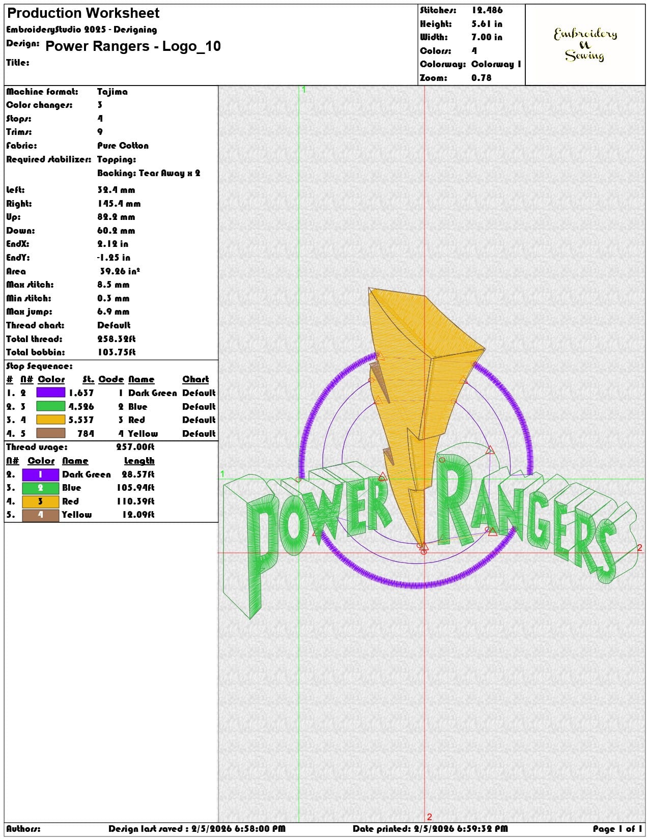 Power Rangers Logo   - Elegant embroidery design file-instant download — view 3