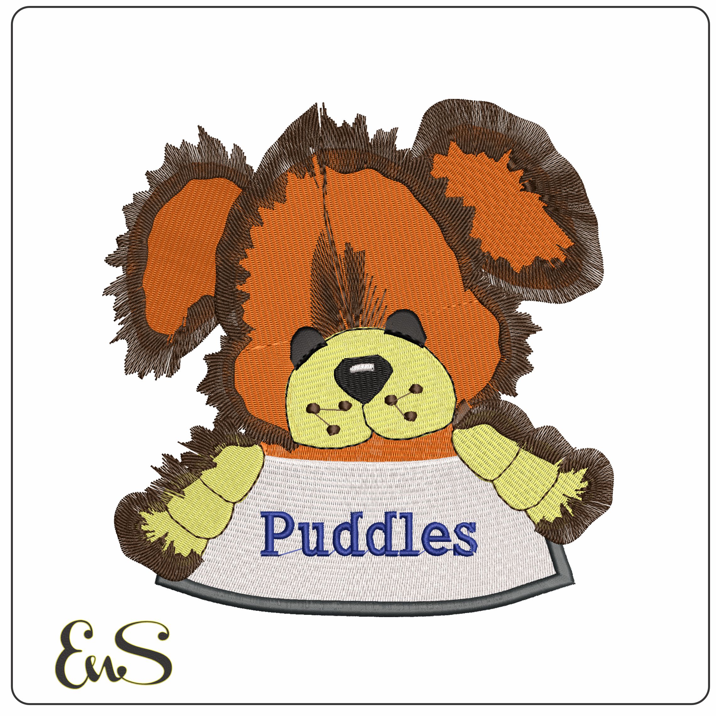 Puddles Dog   - Elegant embroidery design file-instant download