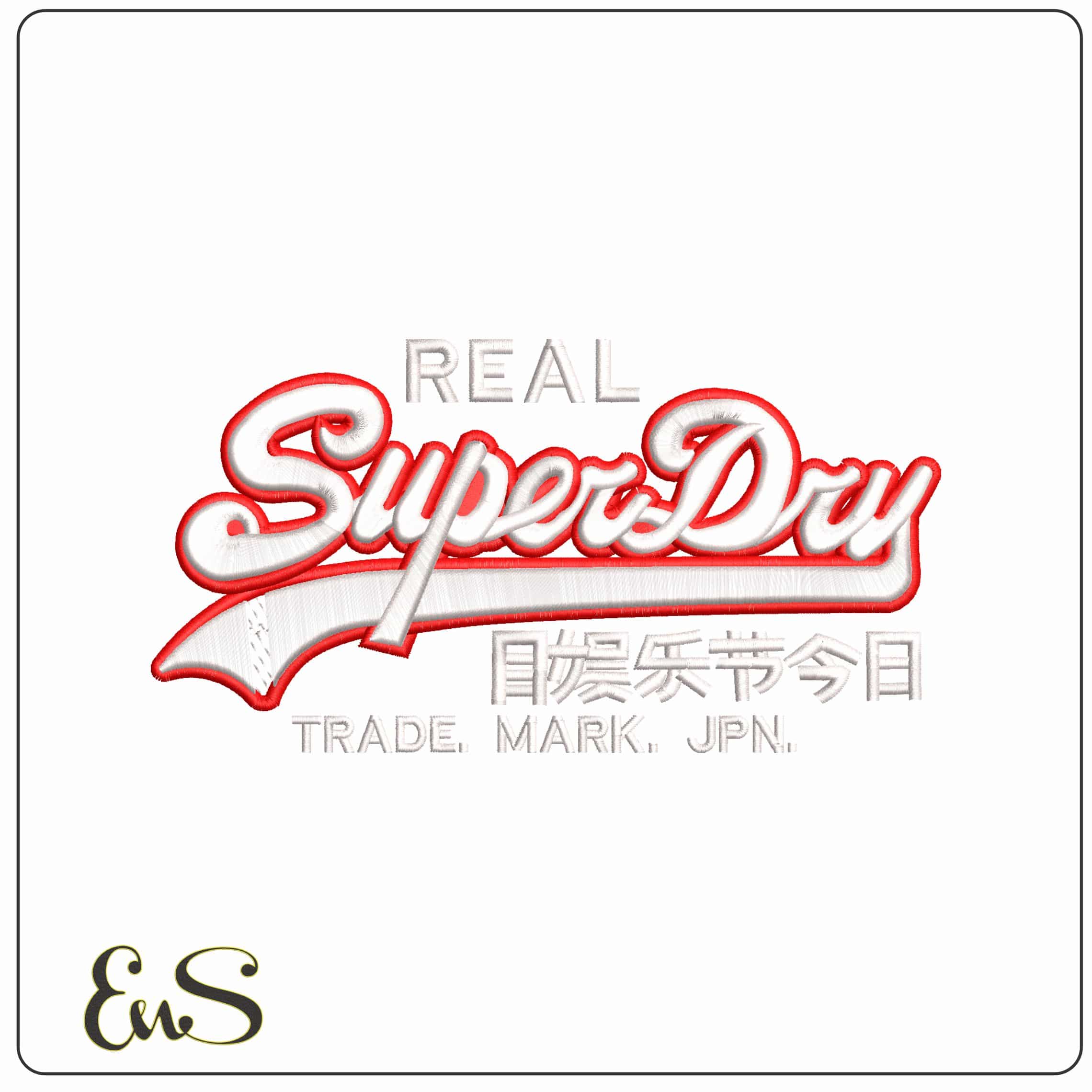 Real Super Dry Japan   - Elegant embroidery design file-instant download