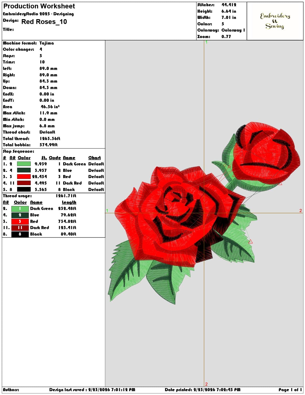 Red Roses   - Elegant embroidery design file-instant download — view 3