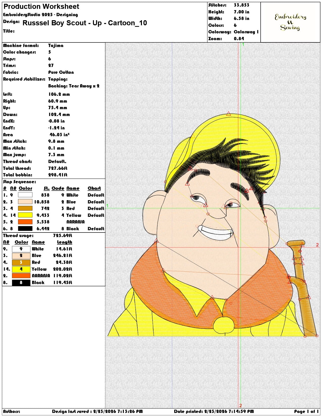 Russsel Boy Scout Up Cartoon   - Elegant embroidery design file-instant download — view 3