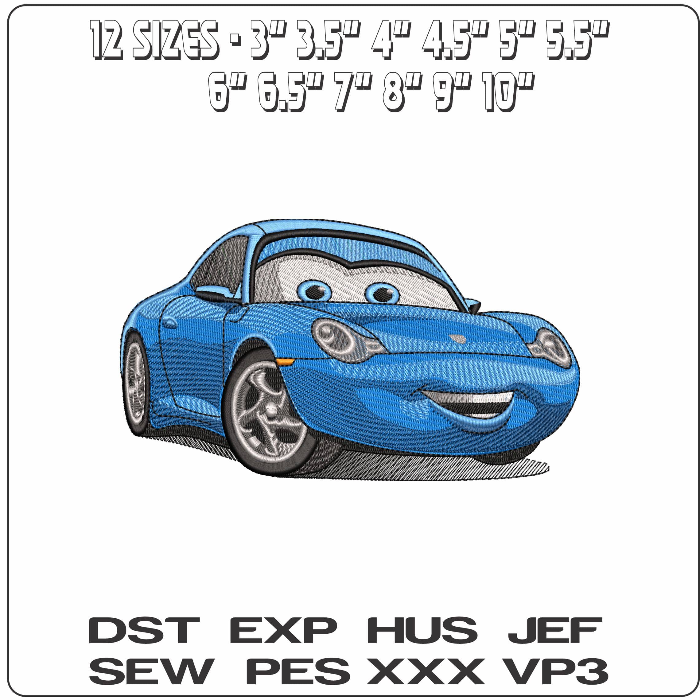 Sally Carrera Cars Disney   - Elegant embroidery design file-instant download — view 2