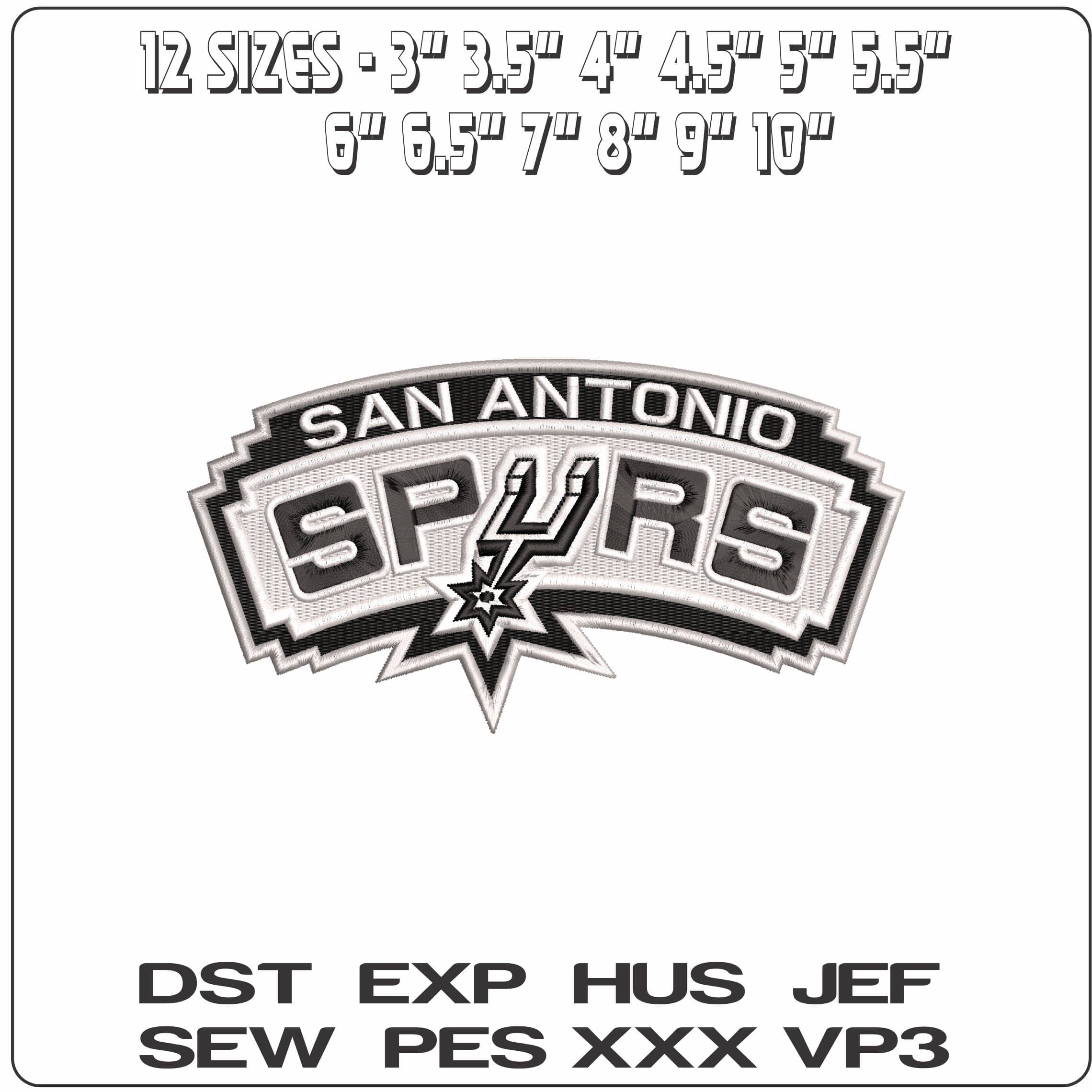 San Antonio Spurs NBA   - Elegant embroidery design file-instant download — view 2