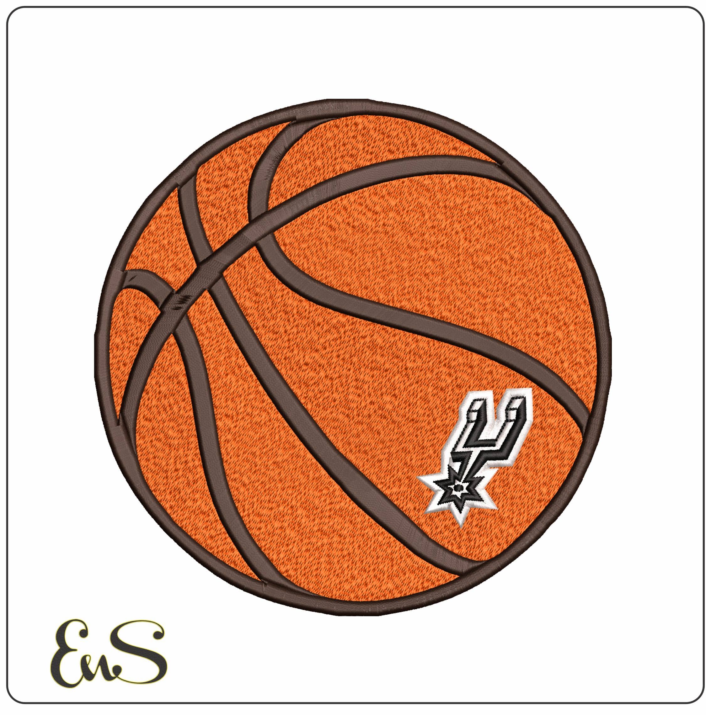 San Antonio Spurs Basketball NBA   - Elegant embroidery design file-instant download