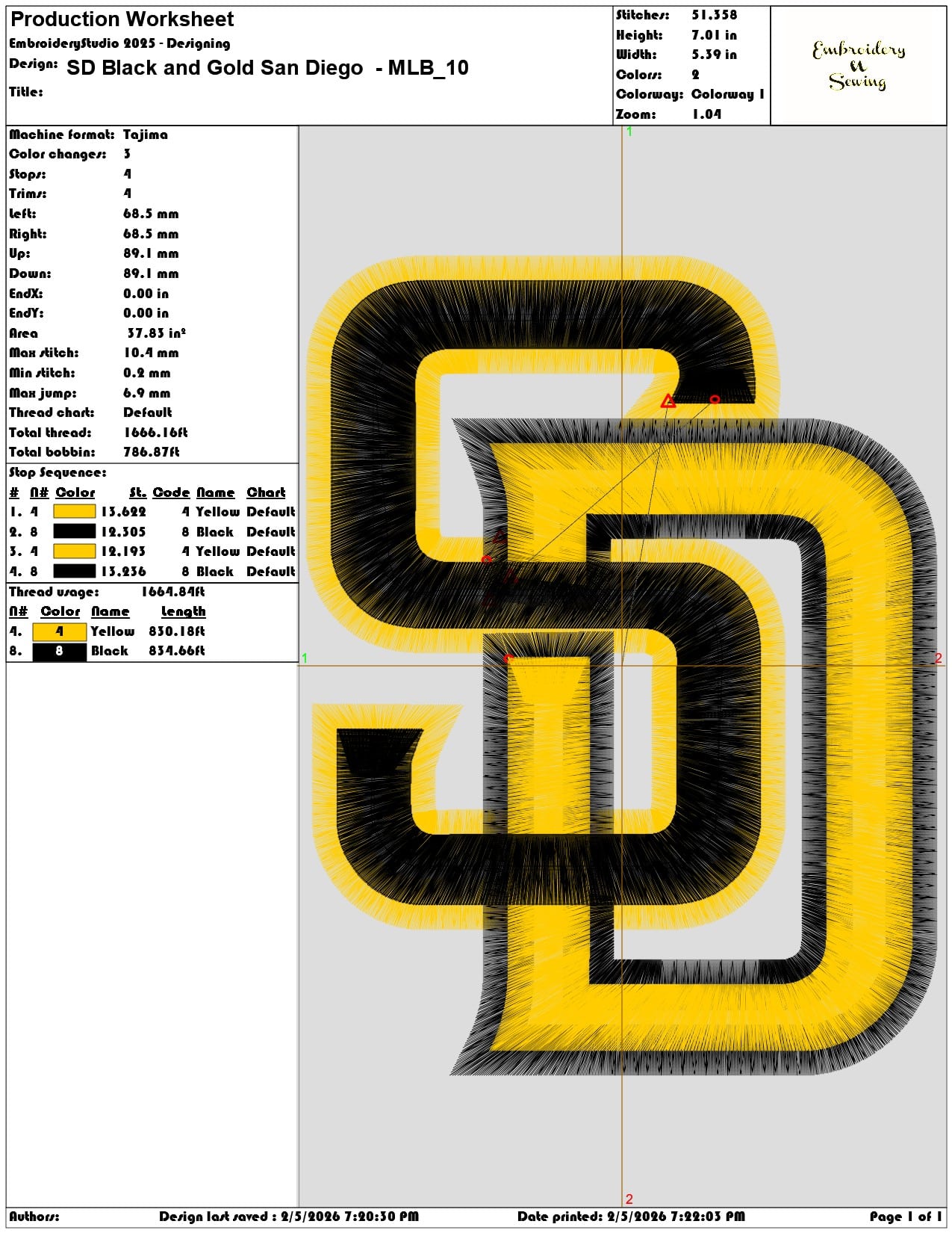 SD Black and Gold San Diego MLB   - Elegant embroidery design file-instant download — view 3