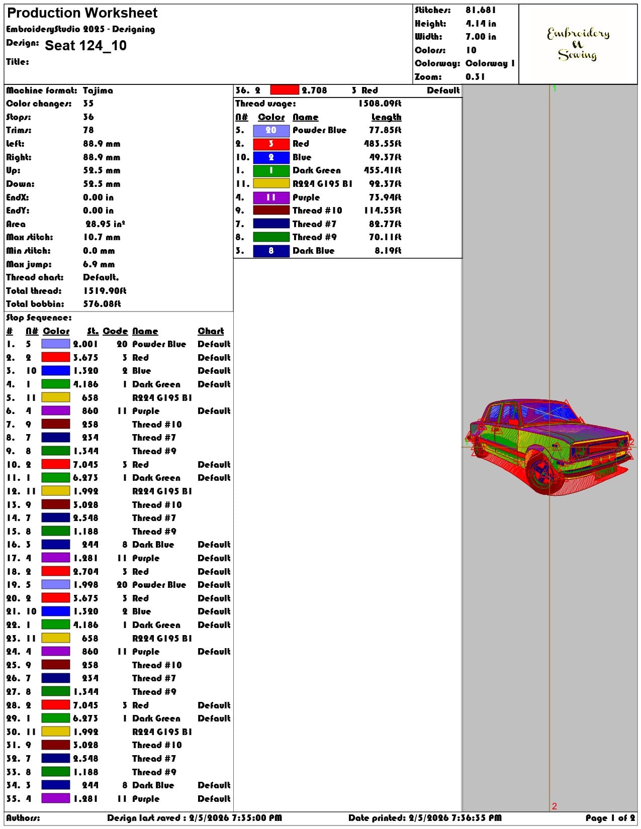 Seat 124   - Elegant embroidery design file-instant download — view 3